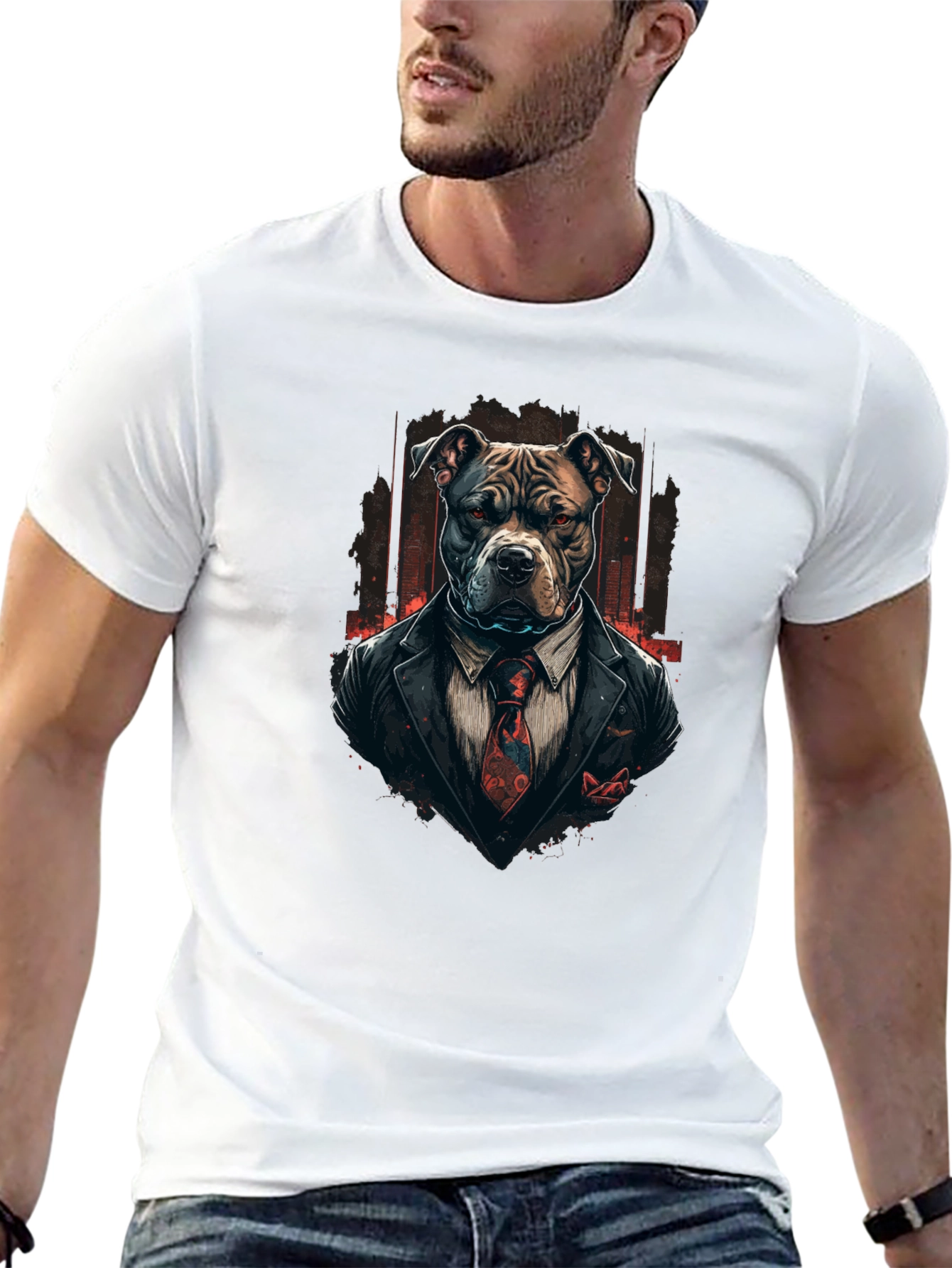 Dog in Suit Graphic Tee