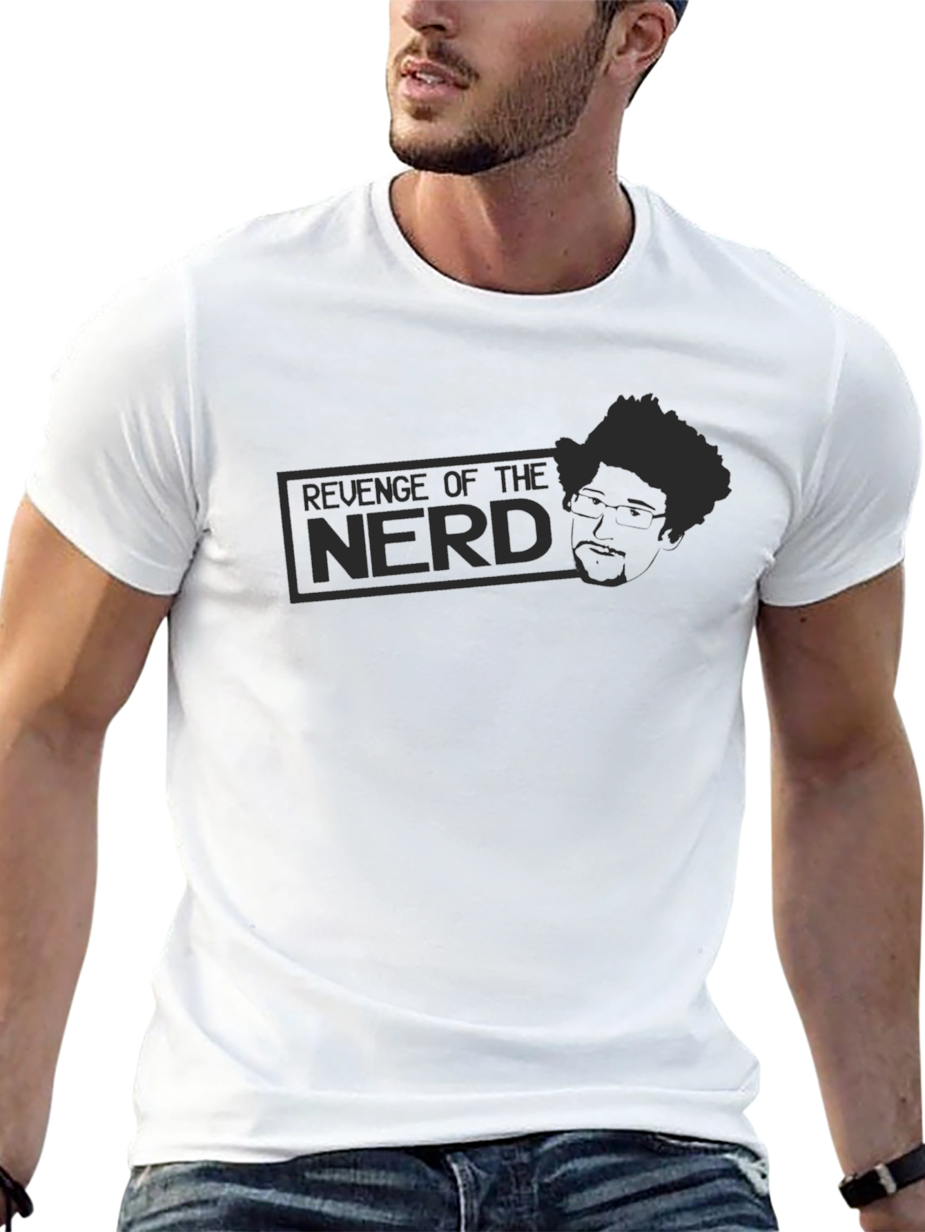 Revenge of the Nerd Black Graphic T-Shirt