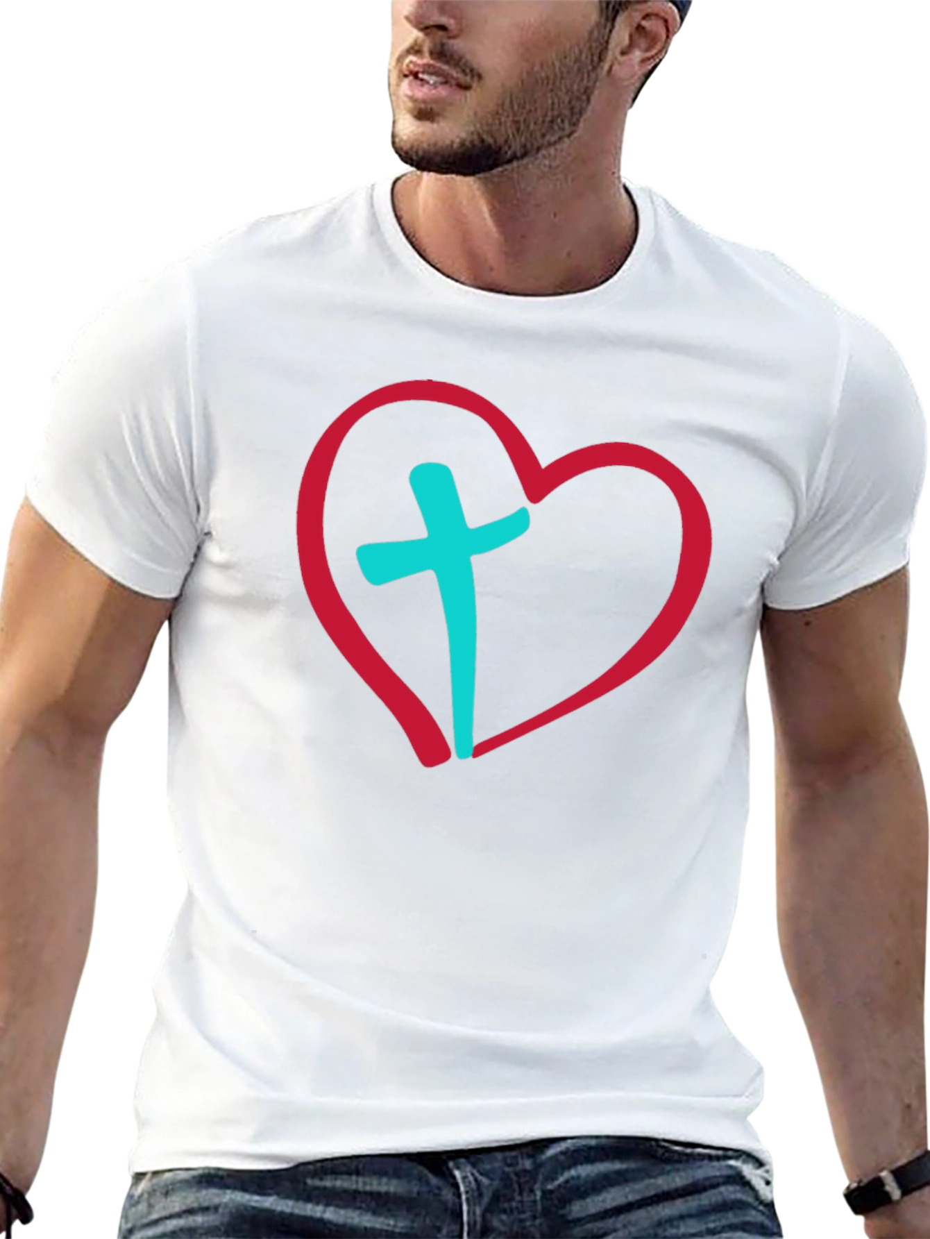 Heart and Cross Graphic Tee