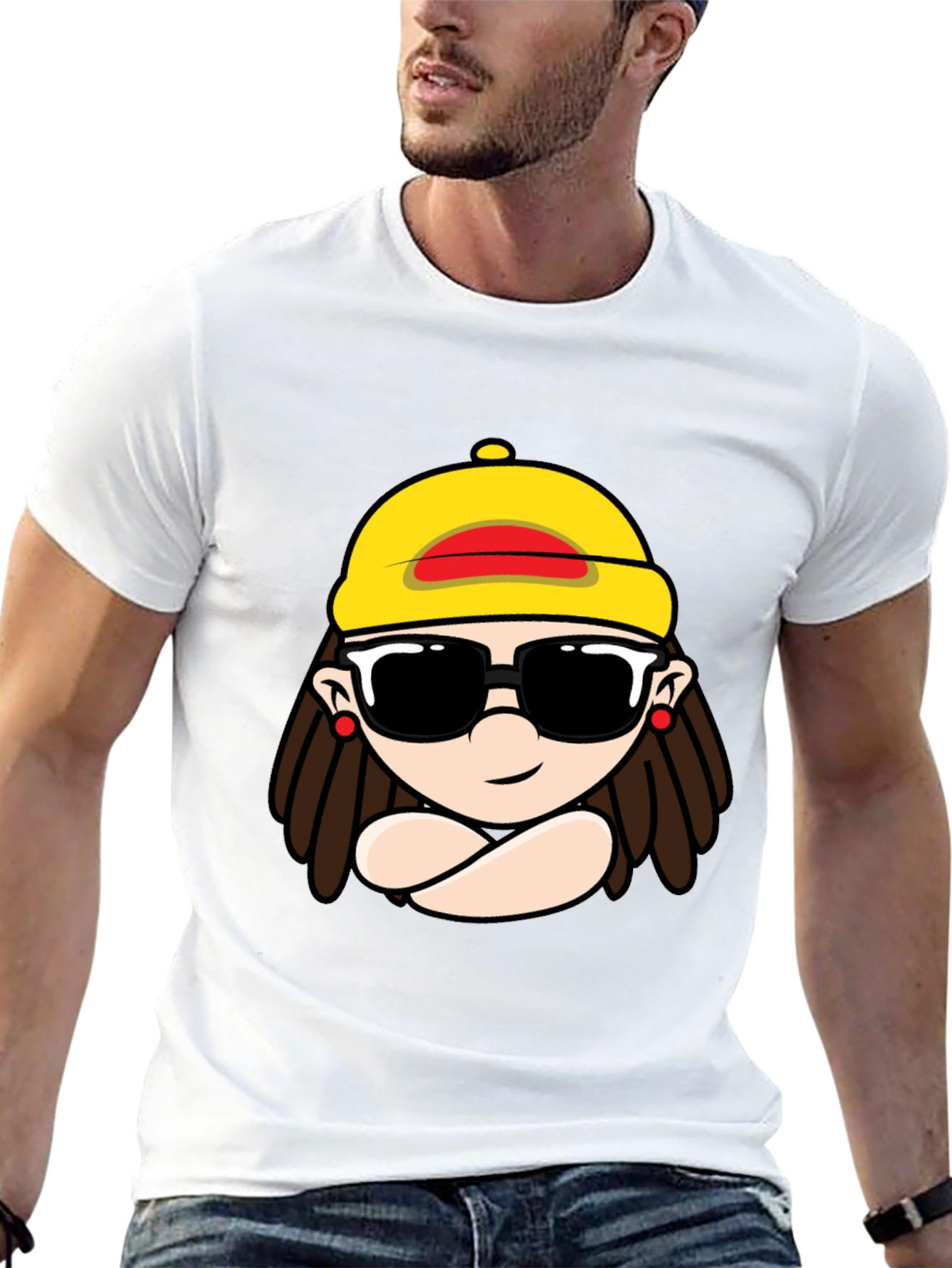 Cool Cartoon Graphic Black T-Shirt