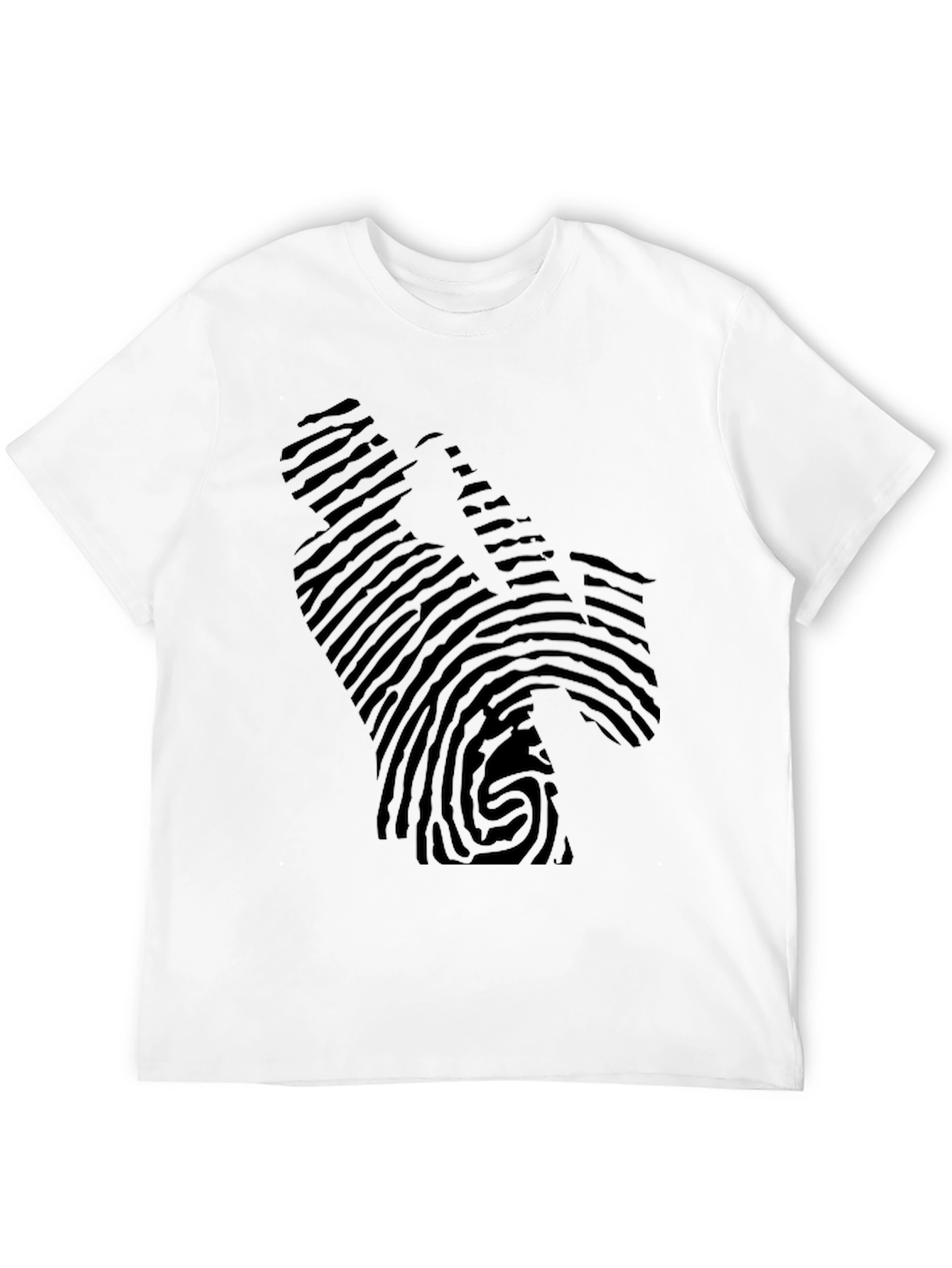 Saxophone Fingerprint Graphic Print T-Shirt