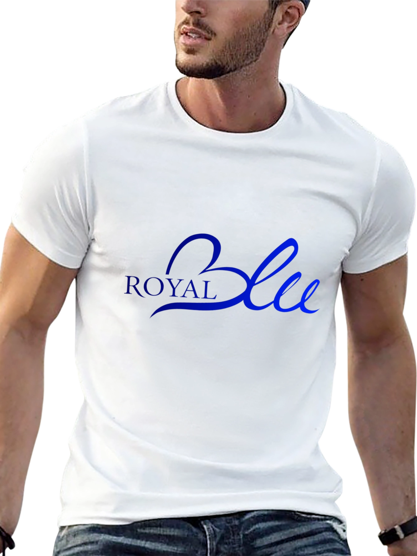 Royal Blue Graphic Tee - Stylish Mens T-Shirt