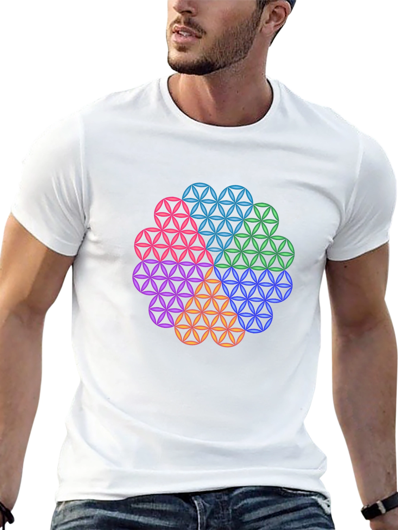 Flower of Life Geometric T-Shirt