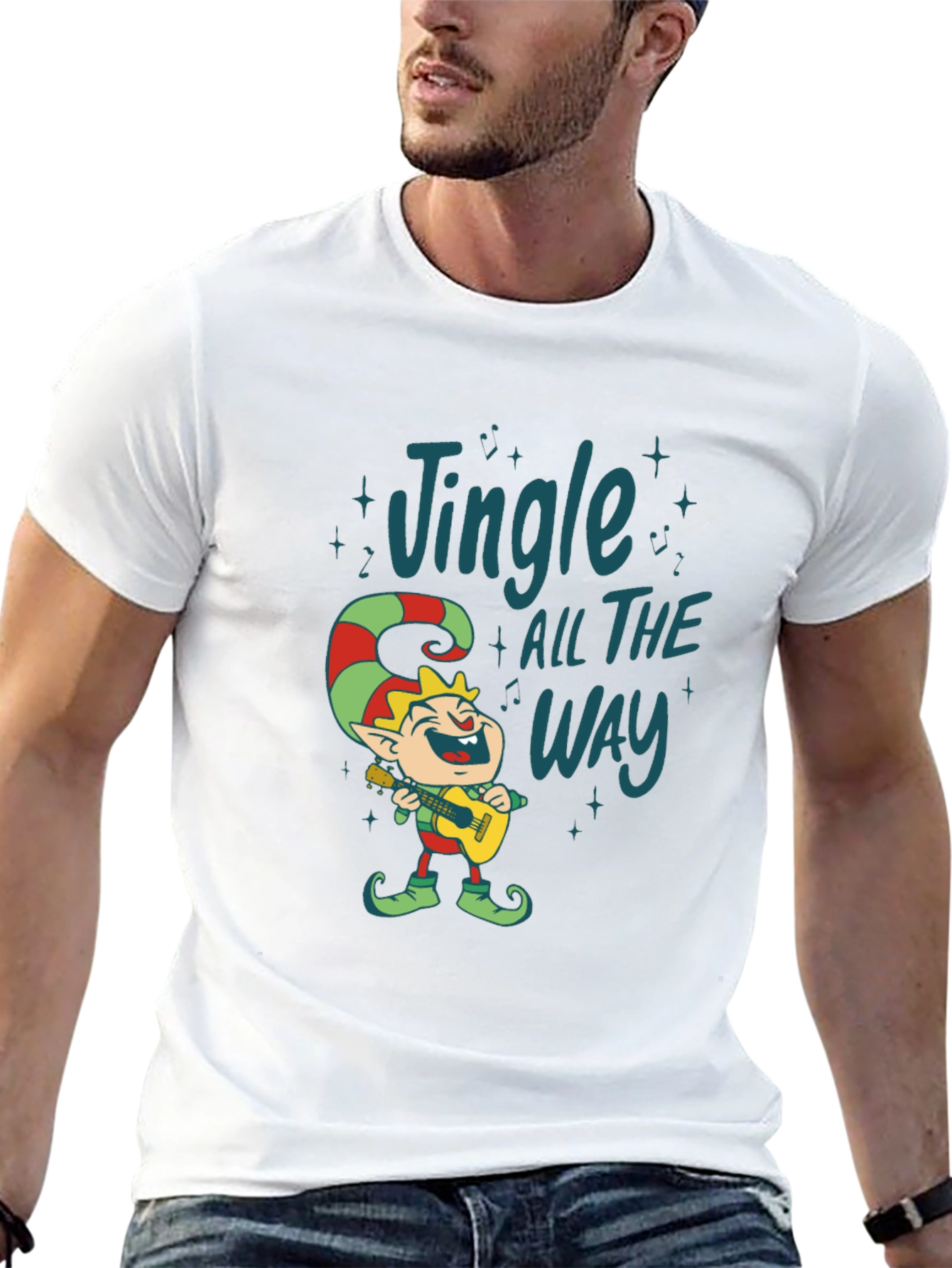 Jingle All The Way Elf Graphic Tee