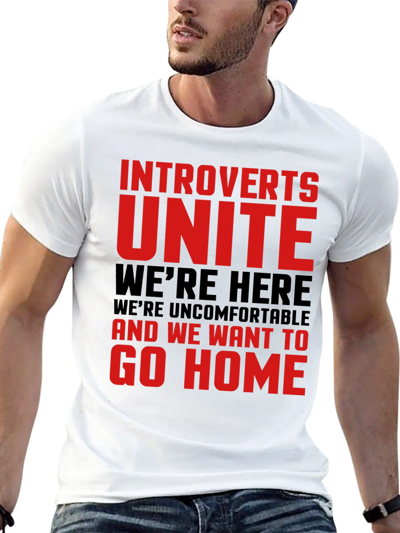 Introverts Unite Funny Graphic Tee