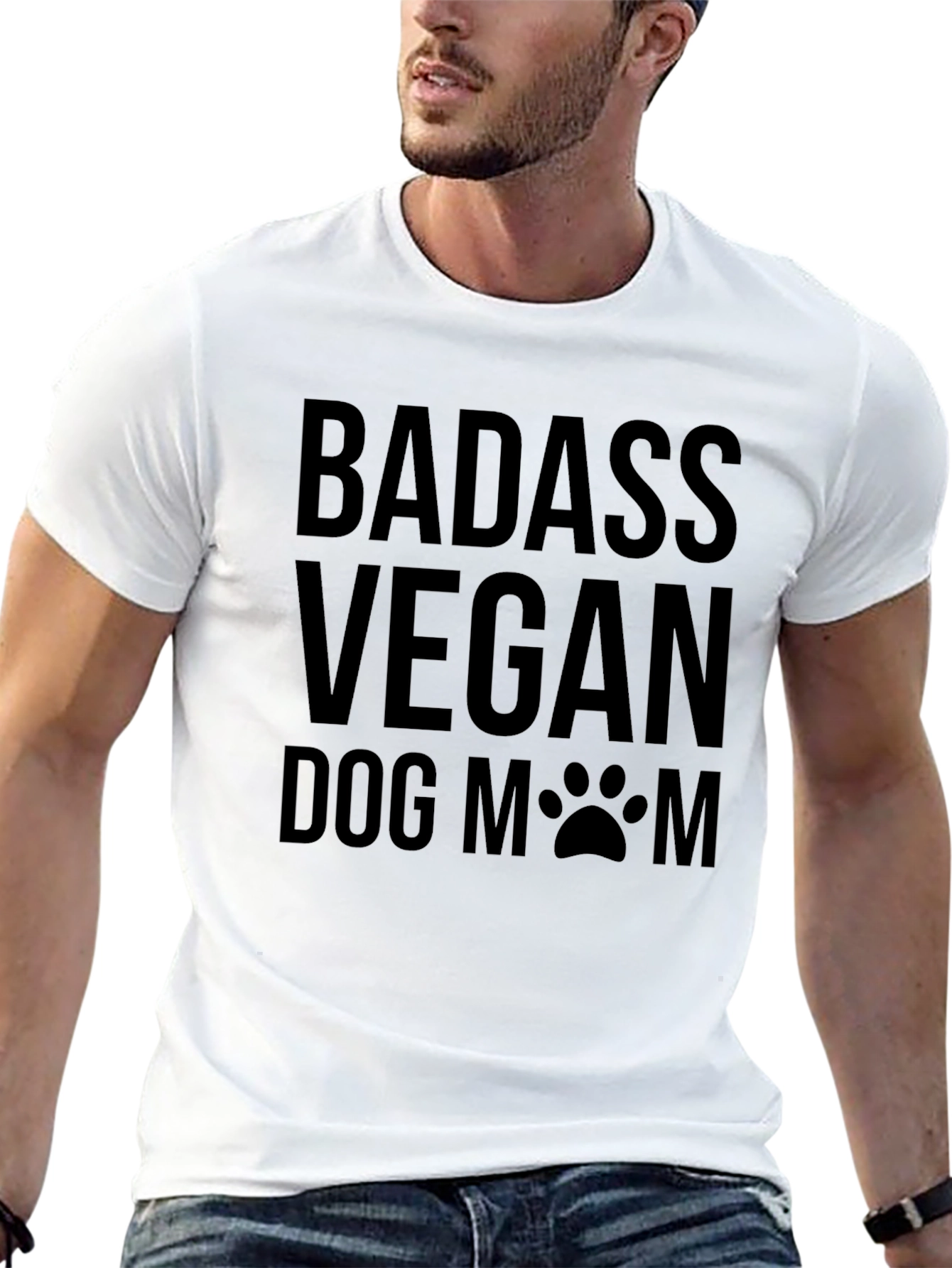 Badass Vegan Dog Mom T-Shirt