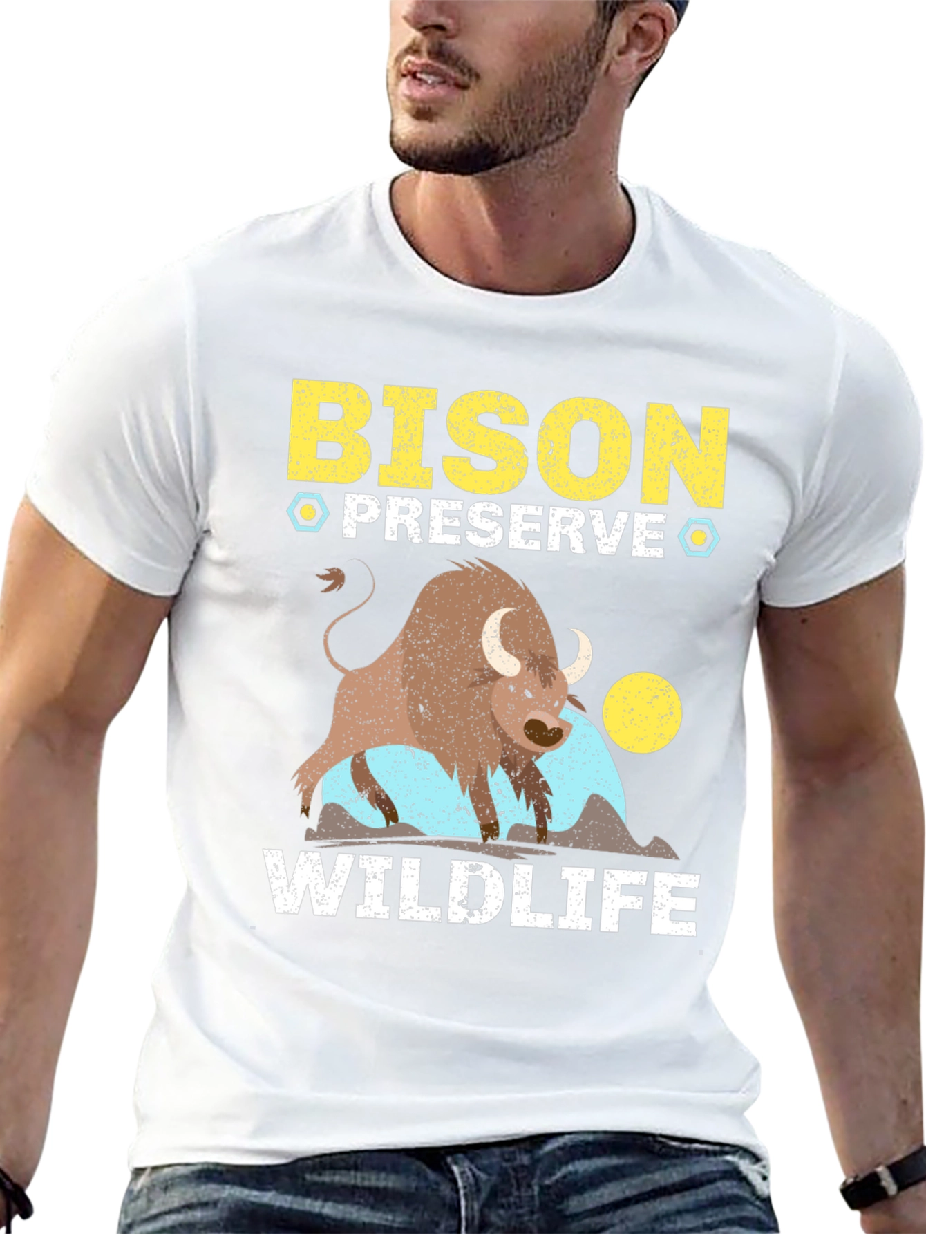Bison Preserve Wildlife Graphic Tee