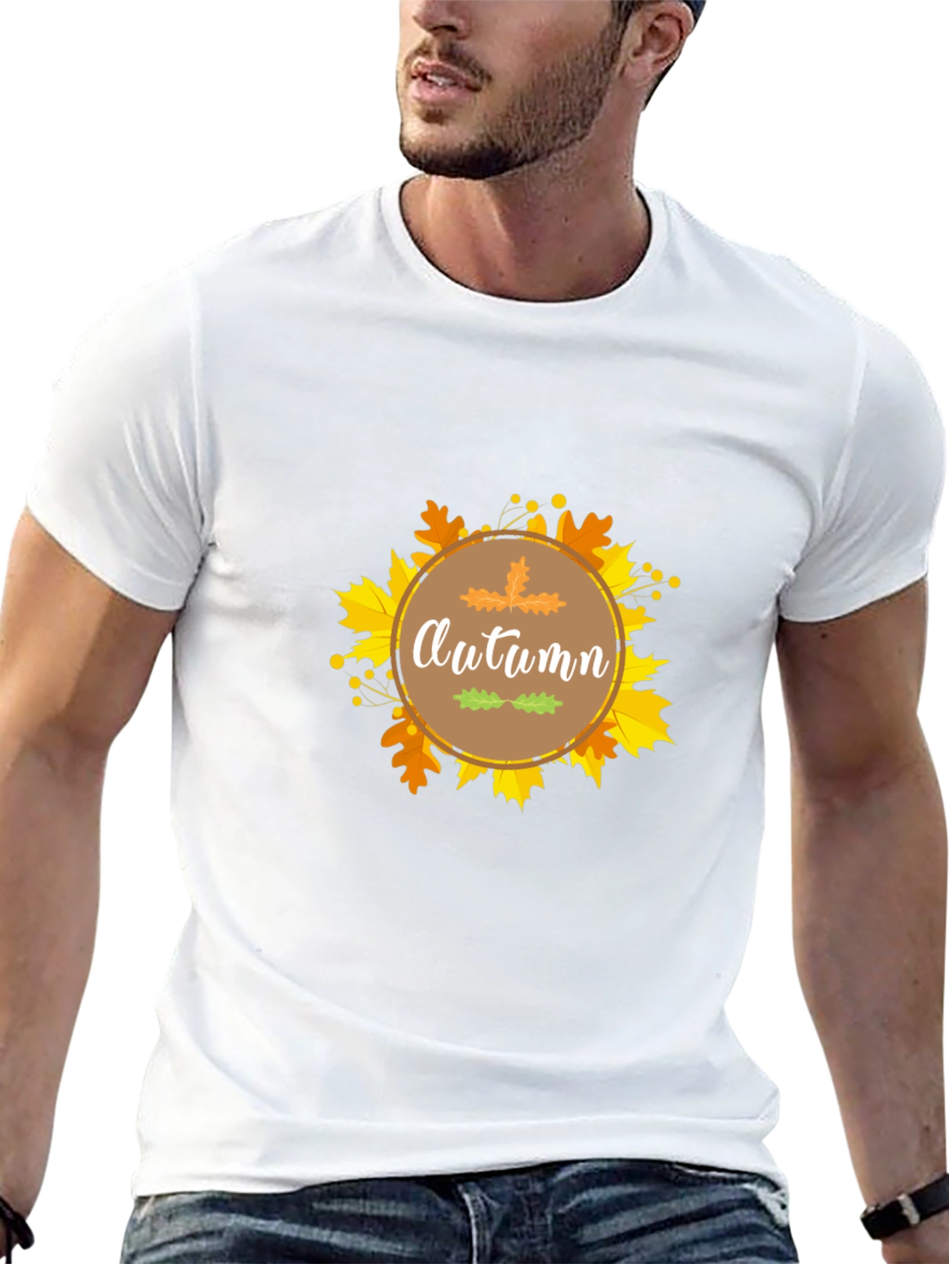 Autumn Leaves Black T-Shirt