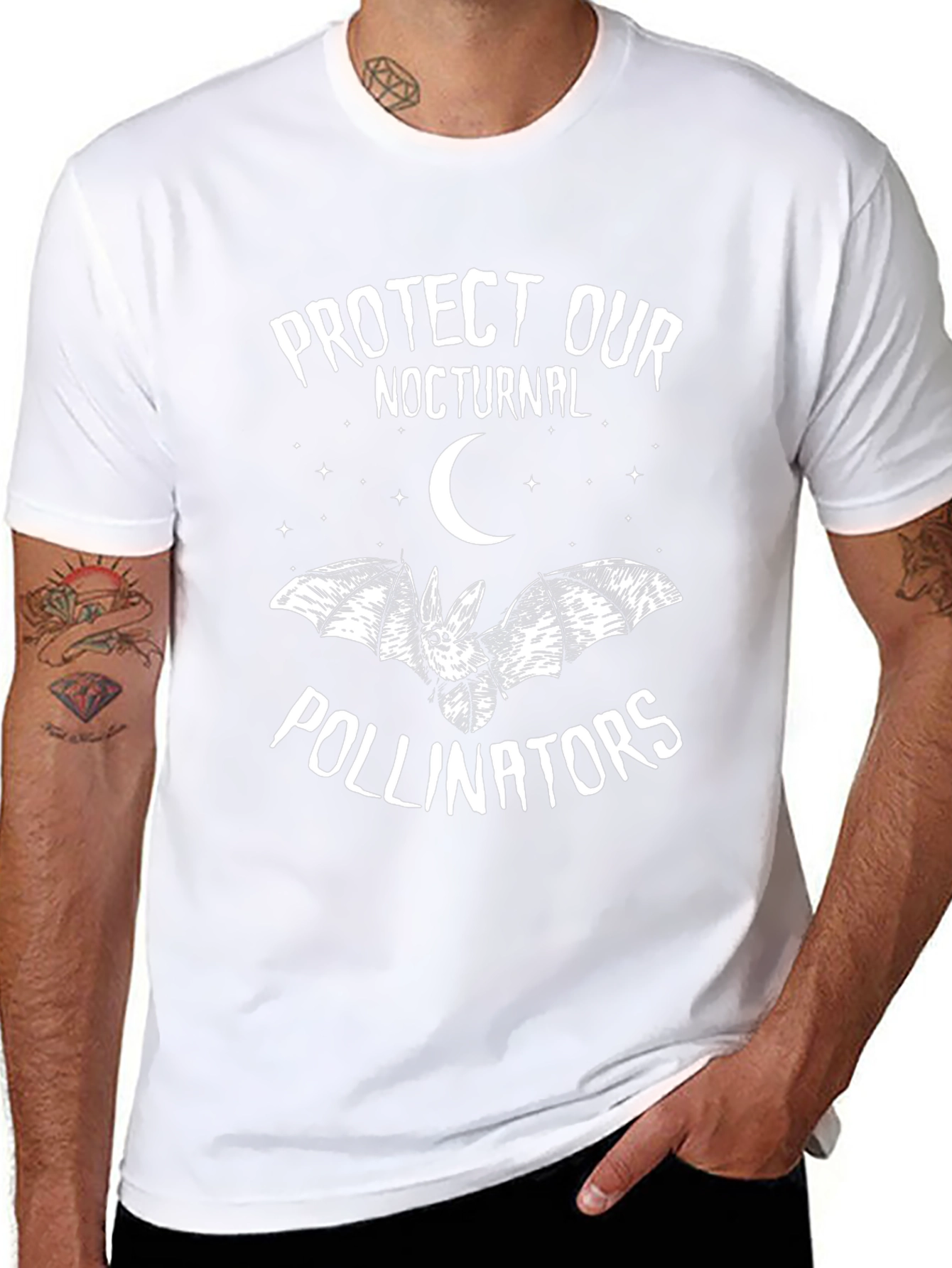 Protect Nocturnal Pollinators Bat Graphic Tee