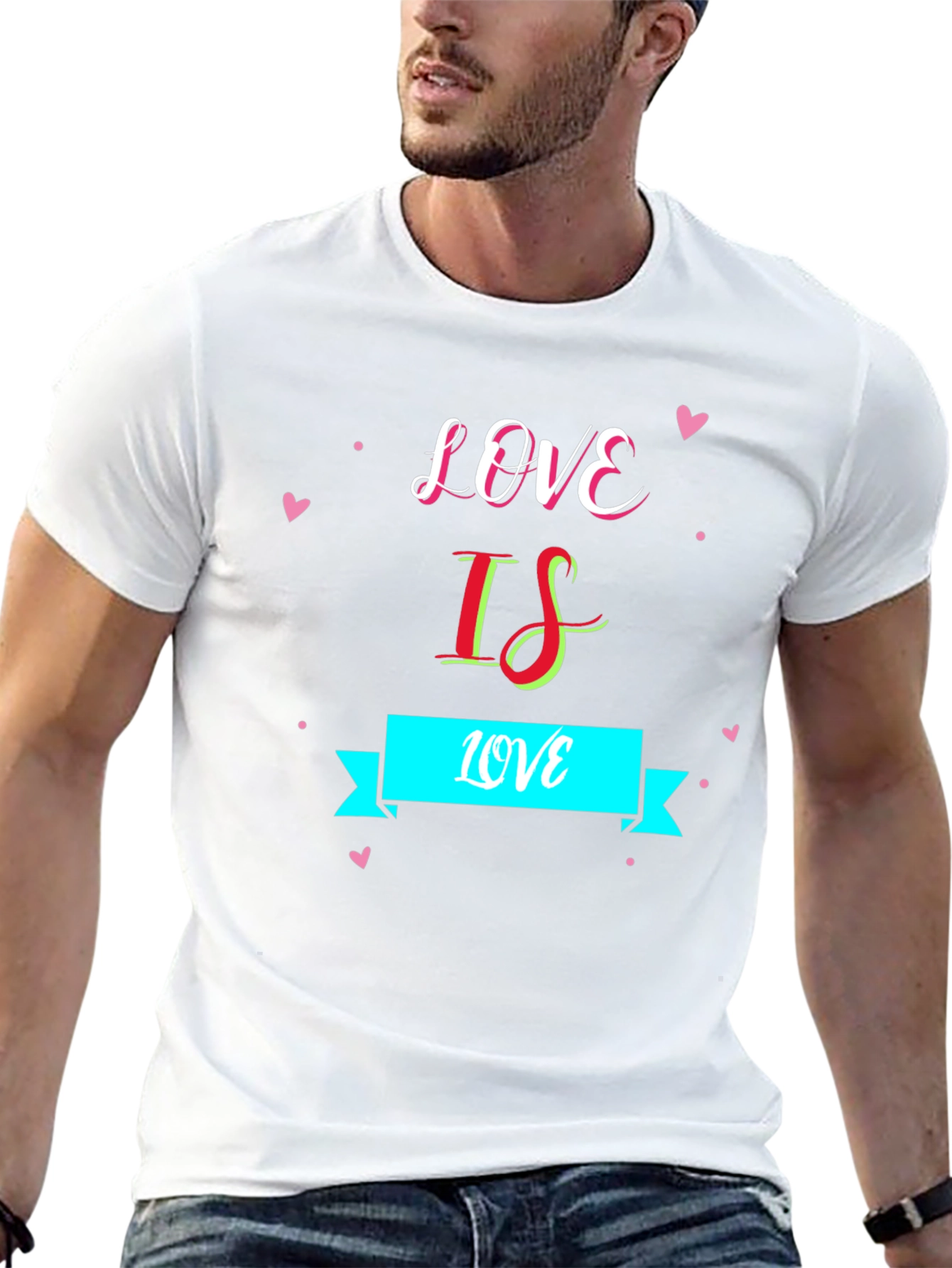 Love Is Love Graphic Black T-Shirt