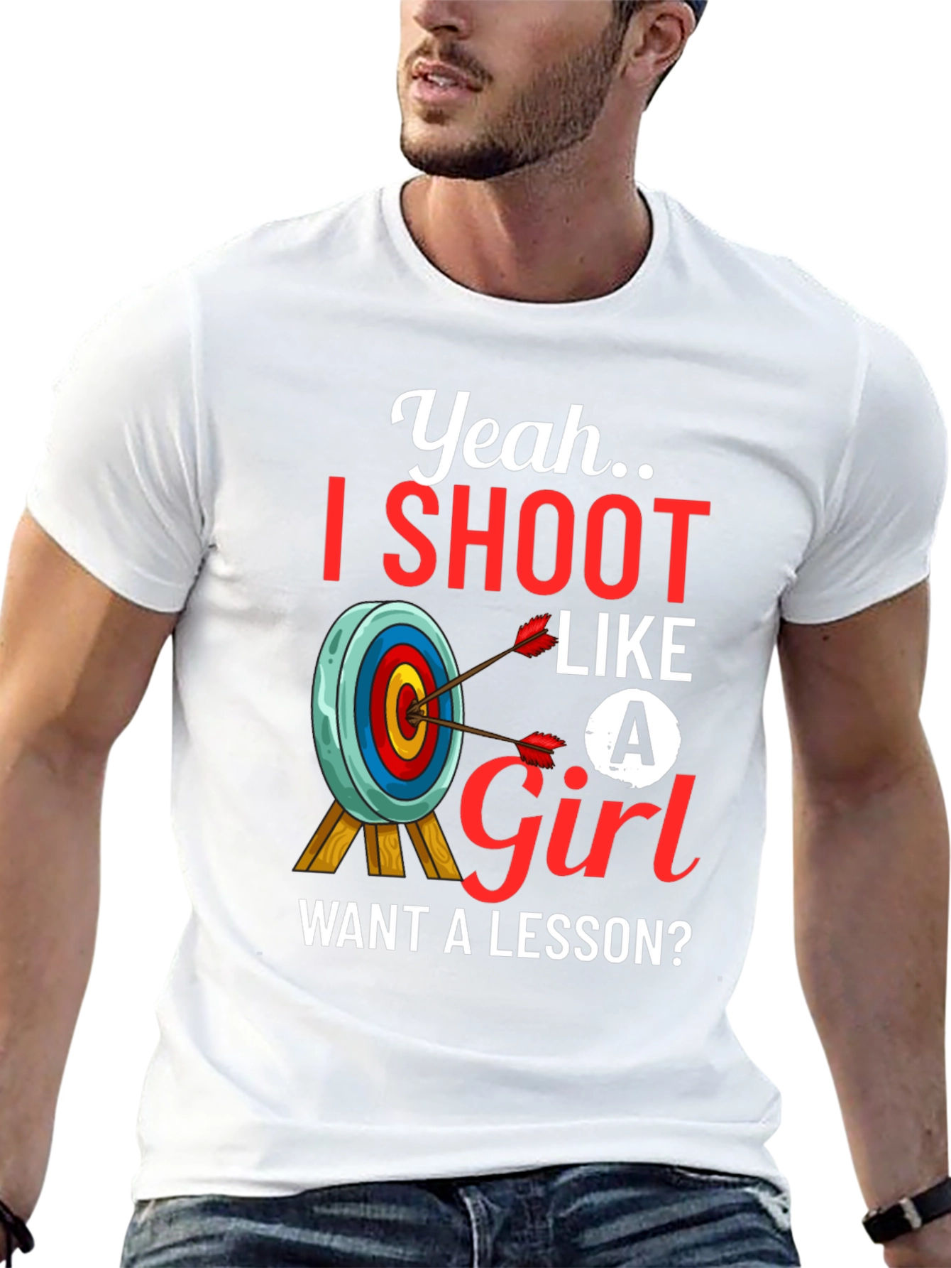Yeah I Shoot Like a Girl T-Shirt Archery Tee