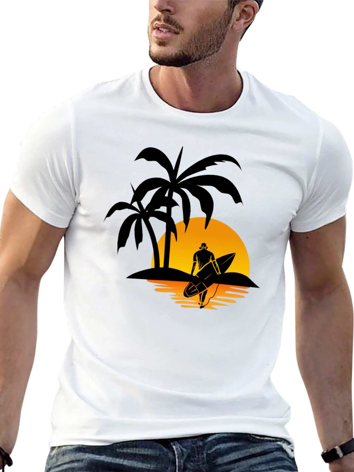 Sunset Beach Surfer T-Shirt