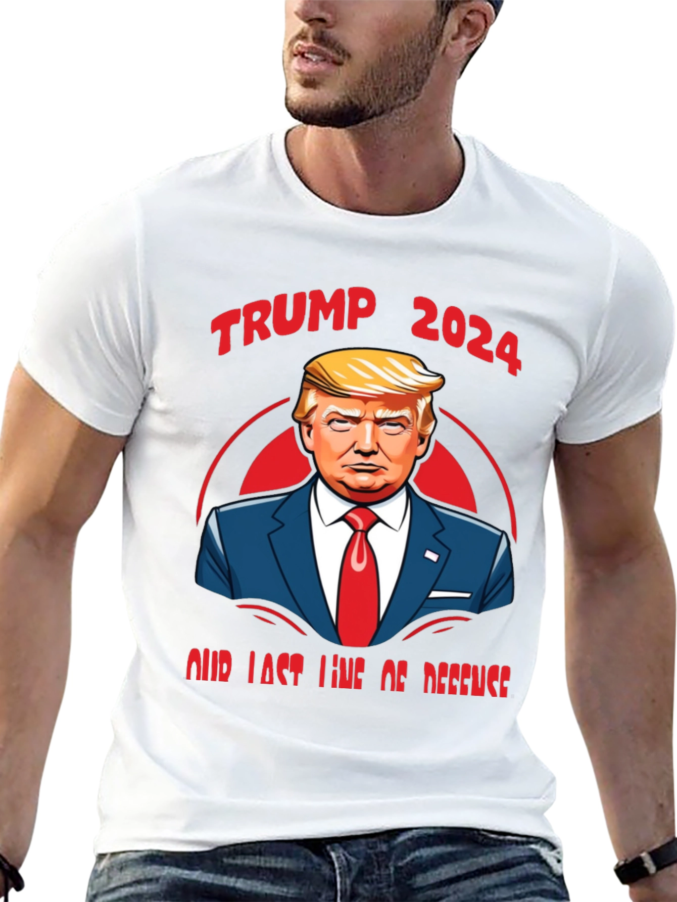 Trump 2024 Our Last Line of Defense Graphic Tee