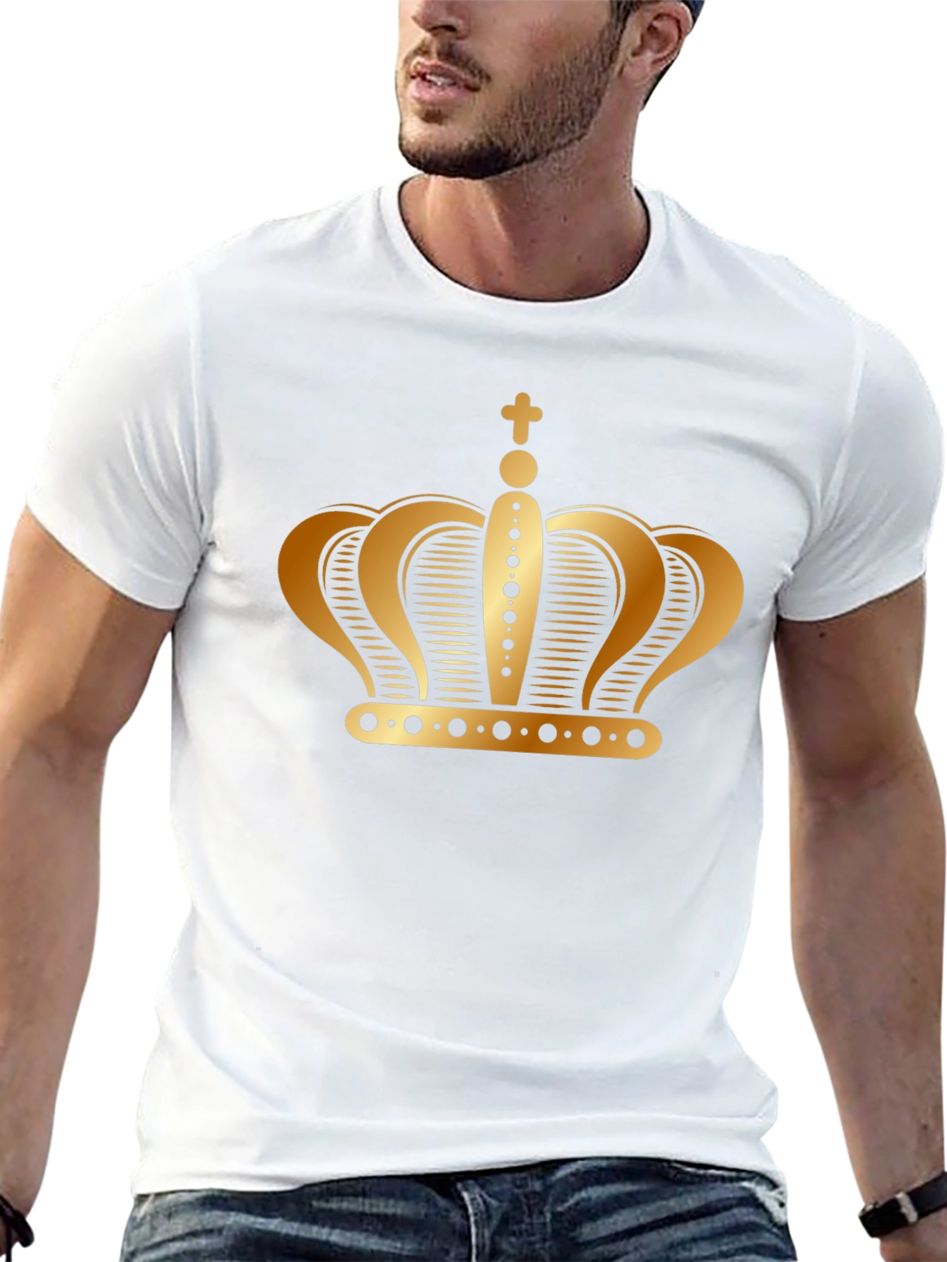 Gold Crown Graphic Black T-Shirt