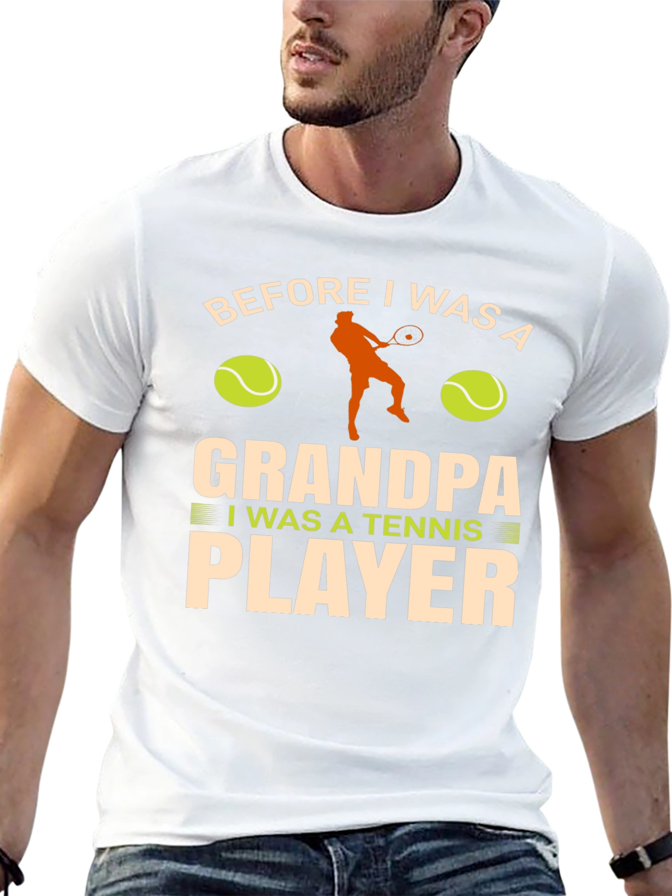 Grandpa Tennis Player T-Shirt