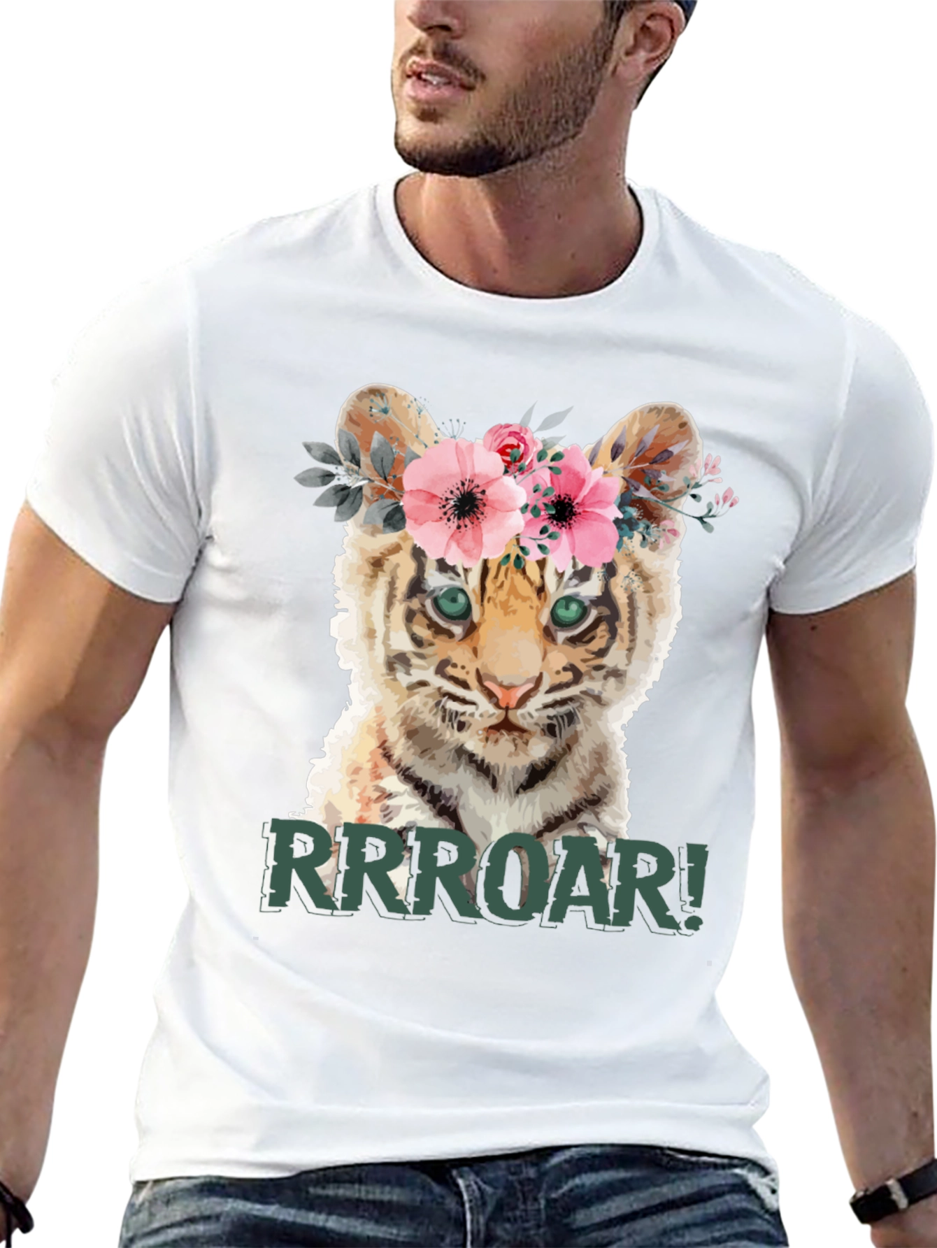Cute Tiger Cub RRROAR! Graphic T-Shirt