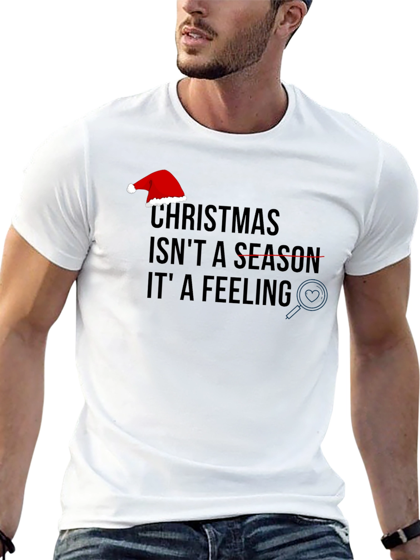 Christmas Feeling Graphic Tee - Holiday Spirit