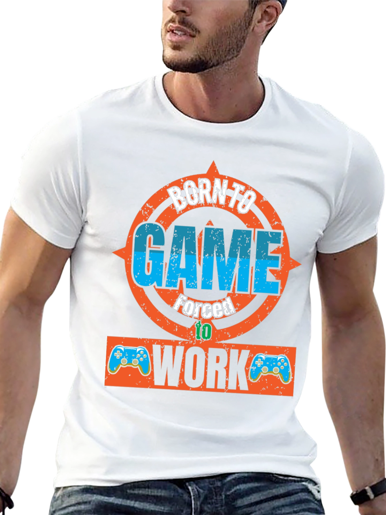 Born to Game Black Graphic T-Shirt