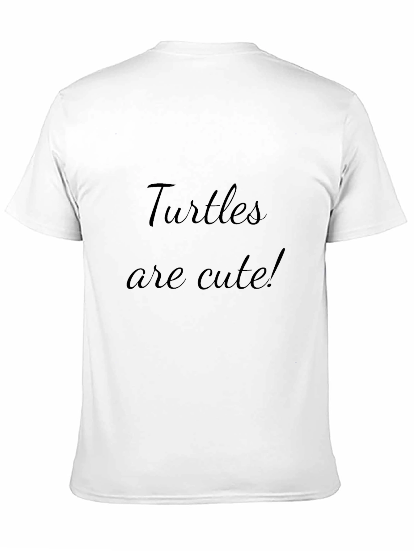 Turtles Are Cute! Black Graphic T-Shirt