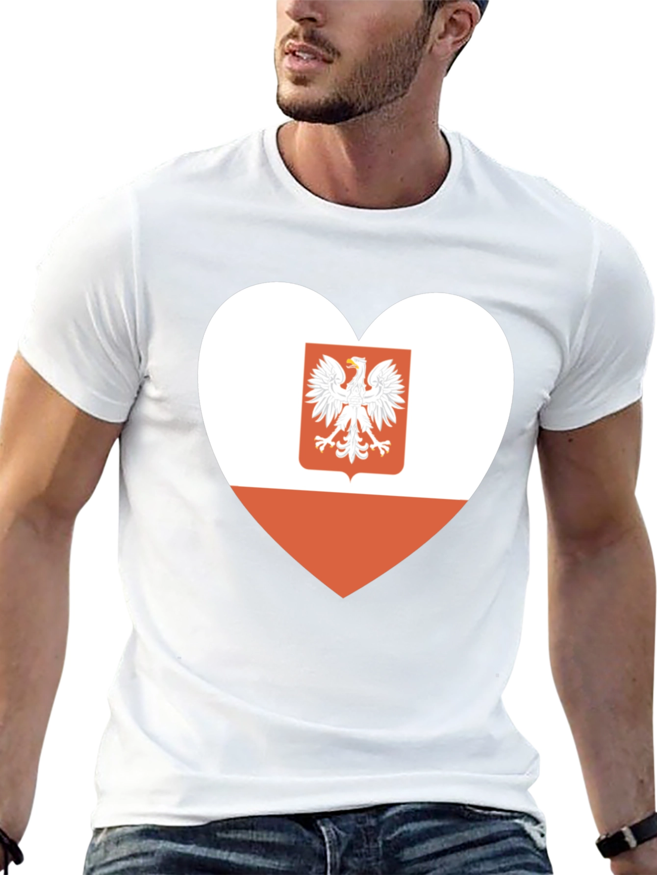 Poland Flag Heart Graphic Tee