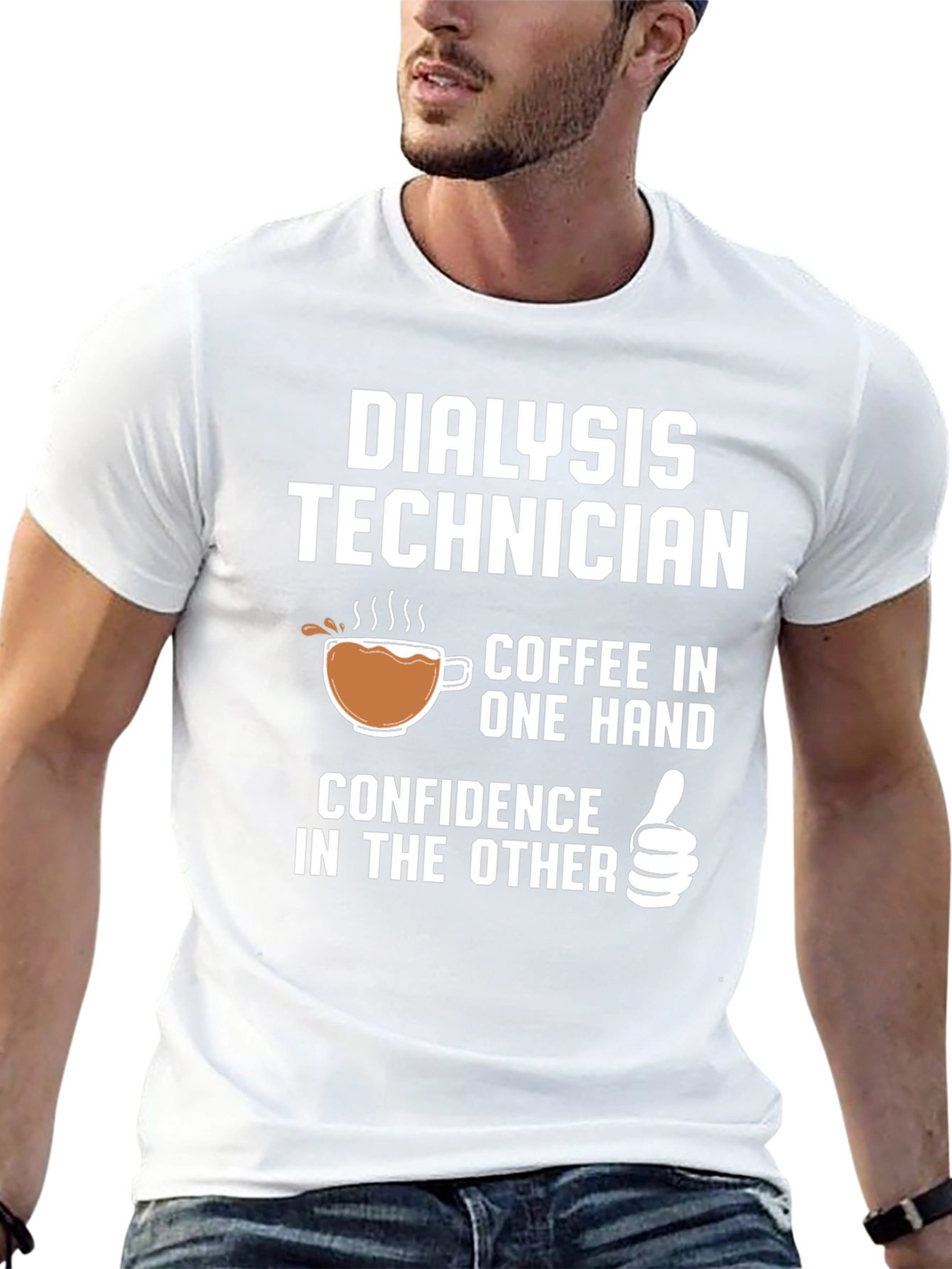 Dialysis Technician Coffee Confidence T-Shirt