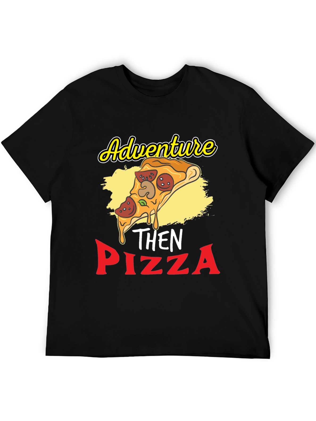 Adventure Then Pizza Graphic T-Shirt