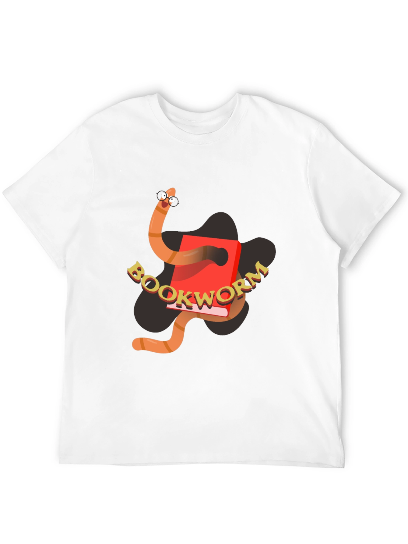 Bookworm Graphic Tee - Black Cotton T-Shirt