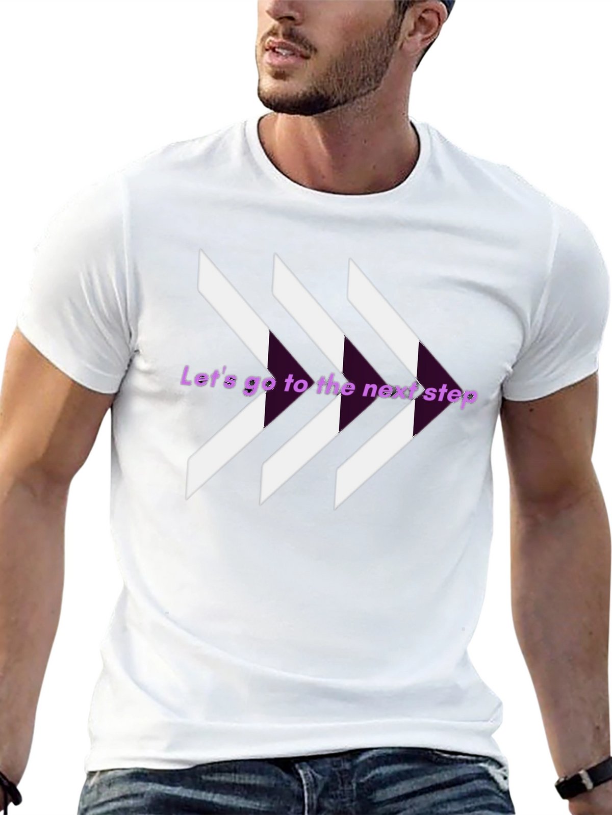 Next Step Graphic Tee - Stylish Arrow Design