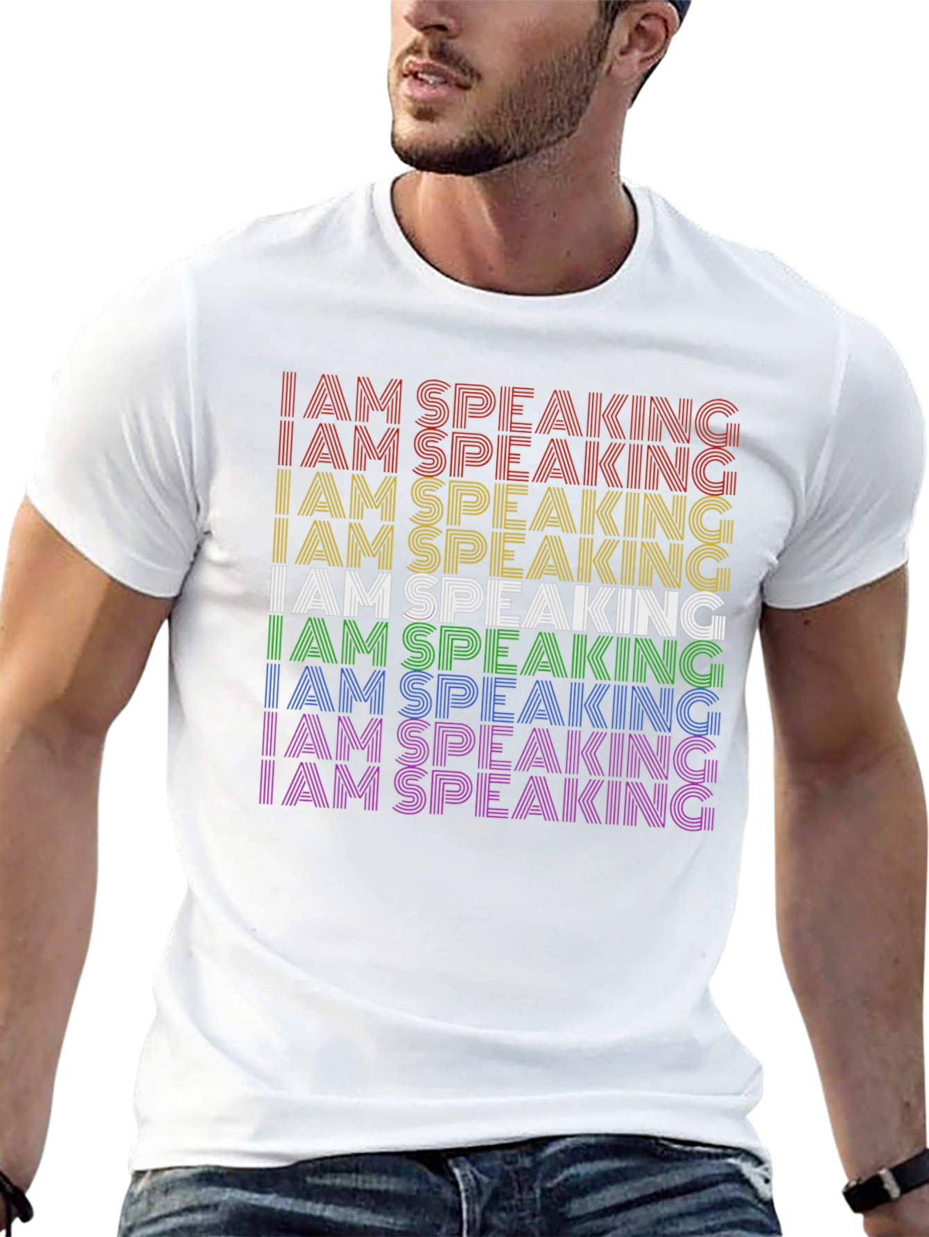 I Am Speaking Rainbow Graphic T-Shirt