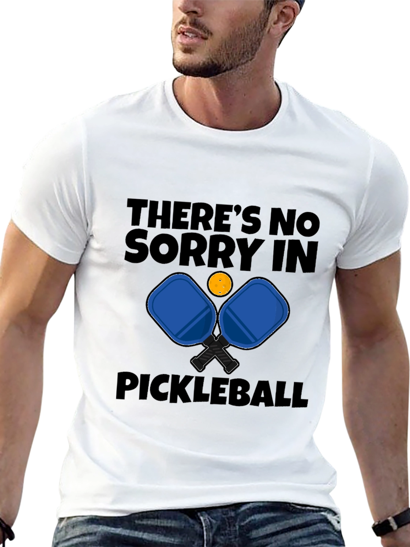 Funny Pickleball T-Shirt - No Sorry!