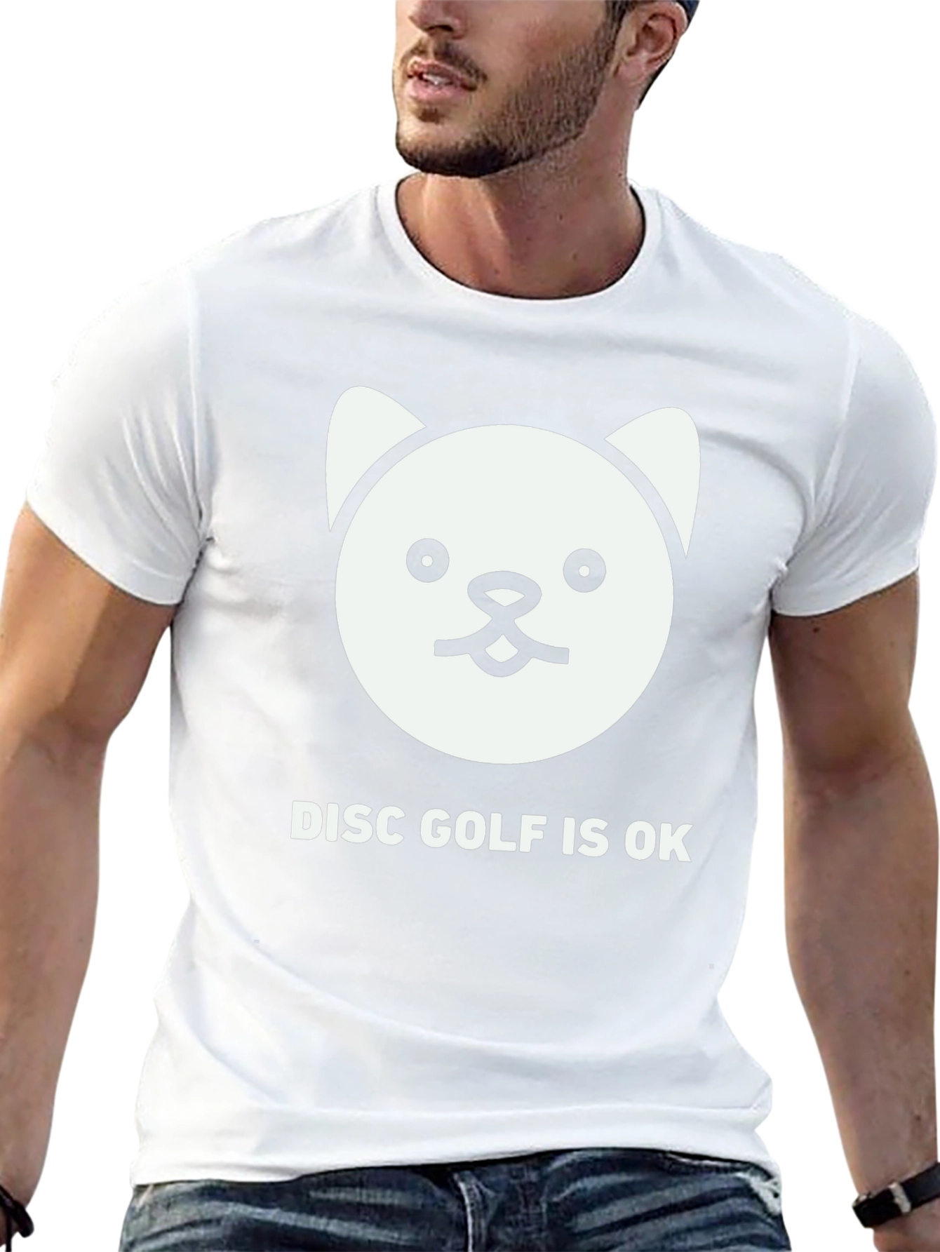 Disc Golf is OK T-Shirt with Cute Cat Design