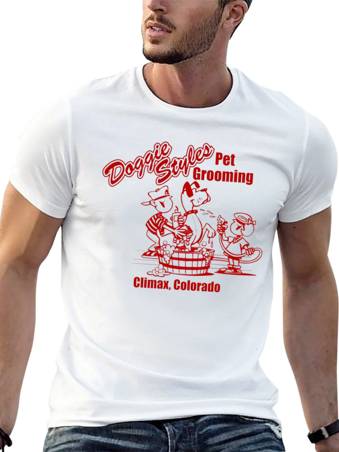 Doggie Styles Pet Grooming Black T-Shirt