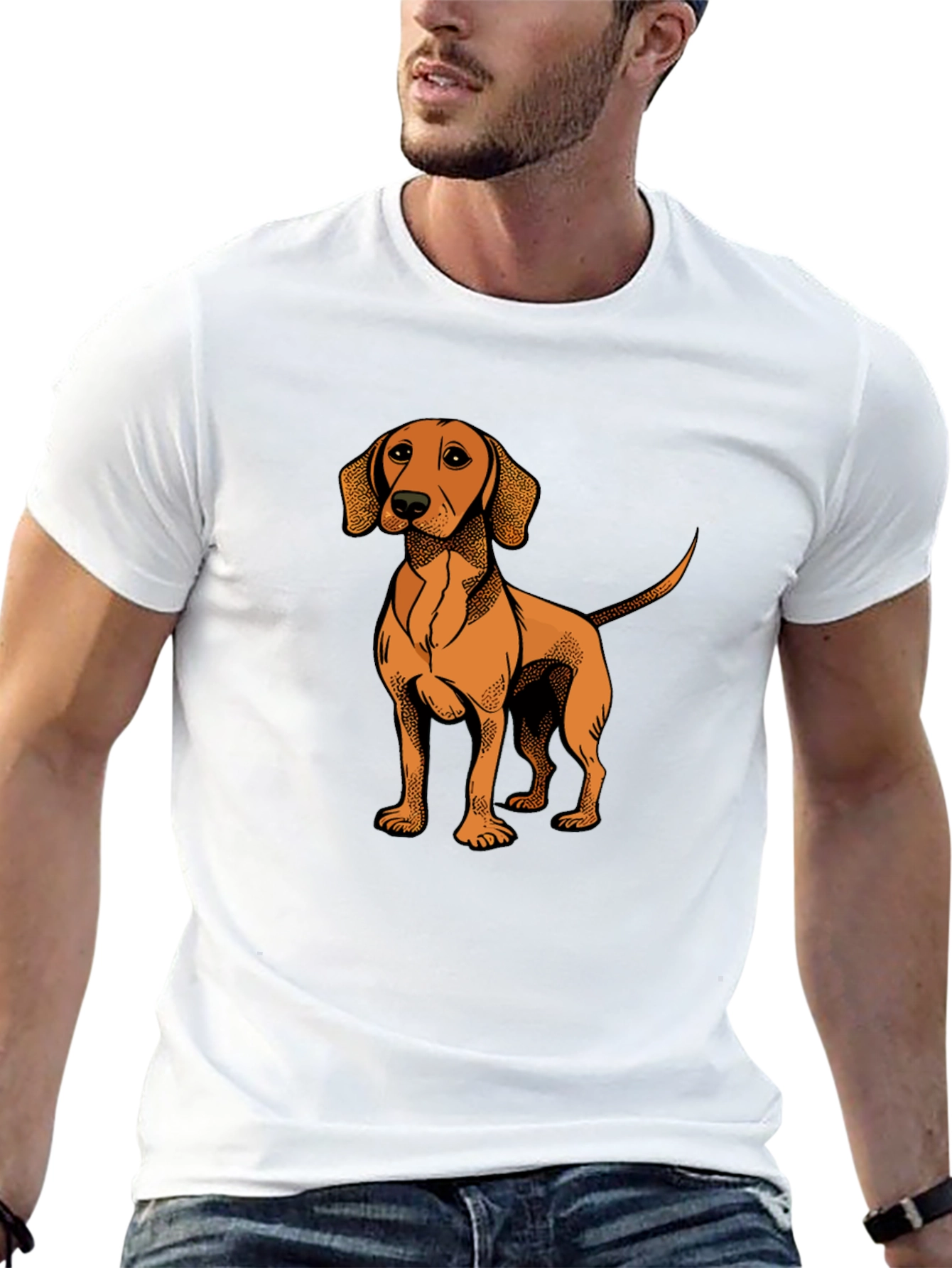 Dog Graphic T-Shirt - Black