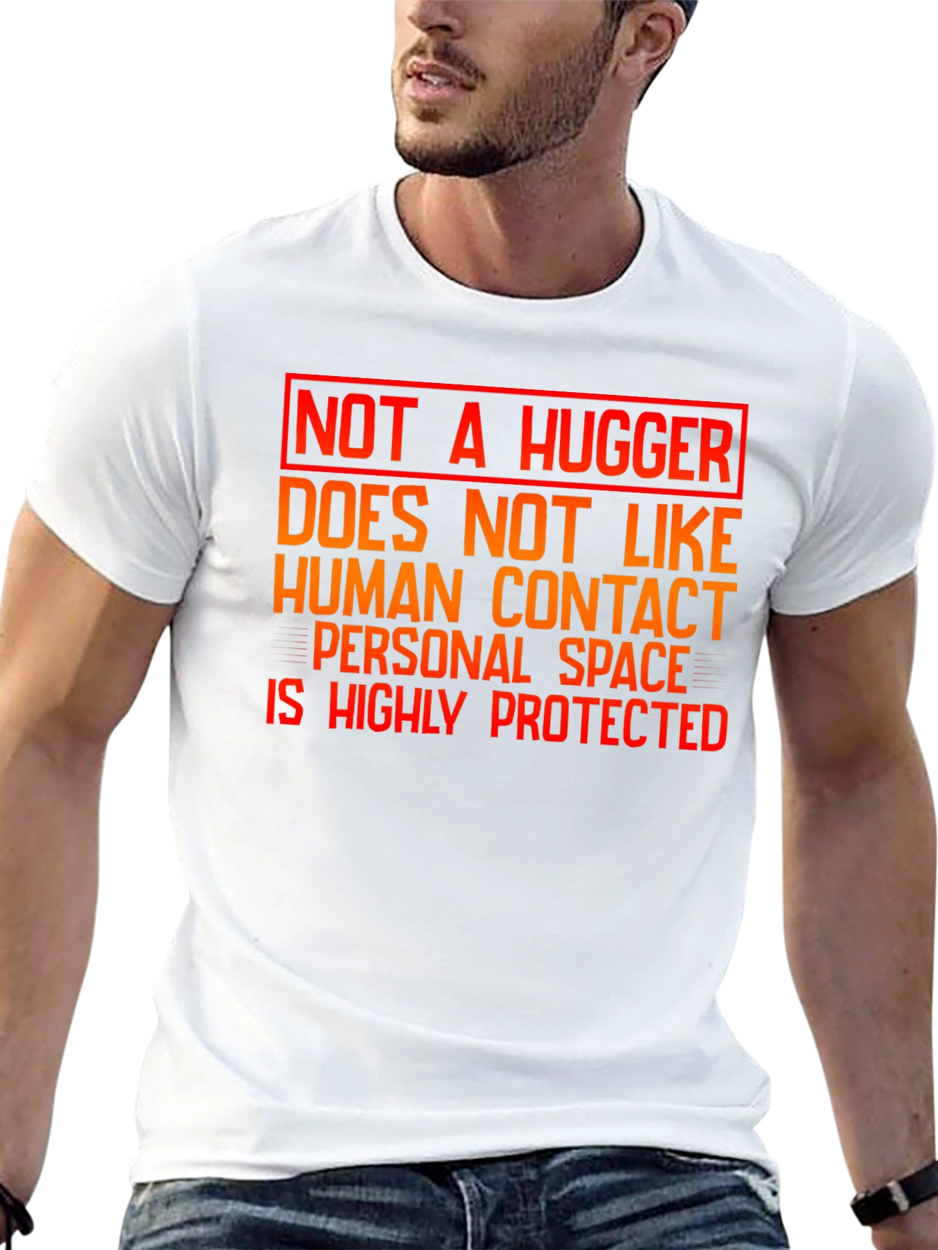 Not A Hugger Graphic Tee - Personal Space Shirt
