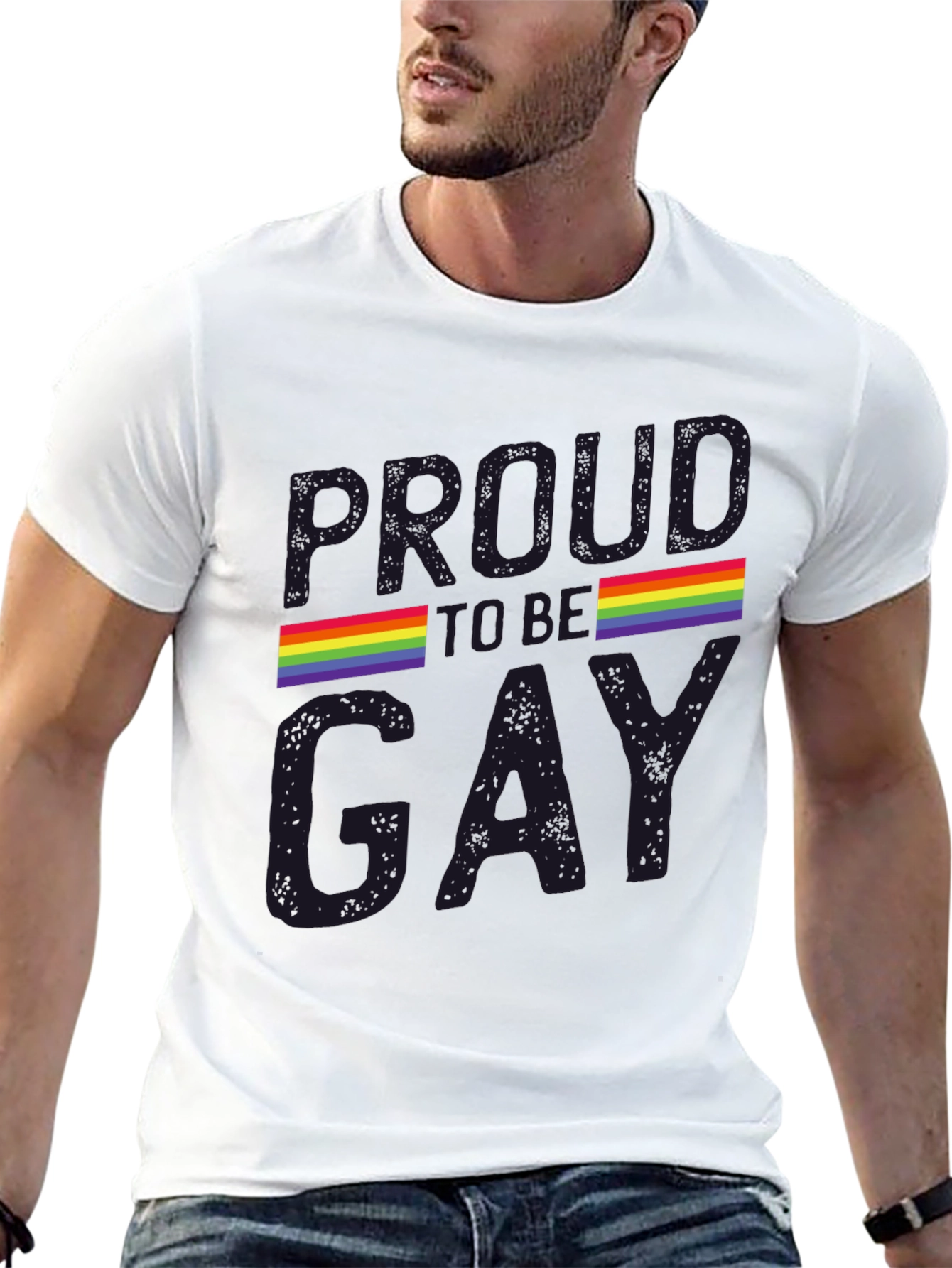 Proud to be Gay Rainbow Pride Graphic Tee