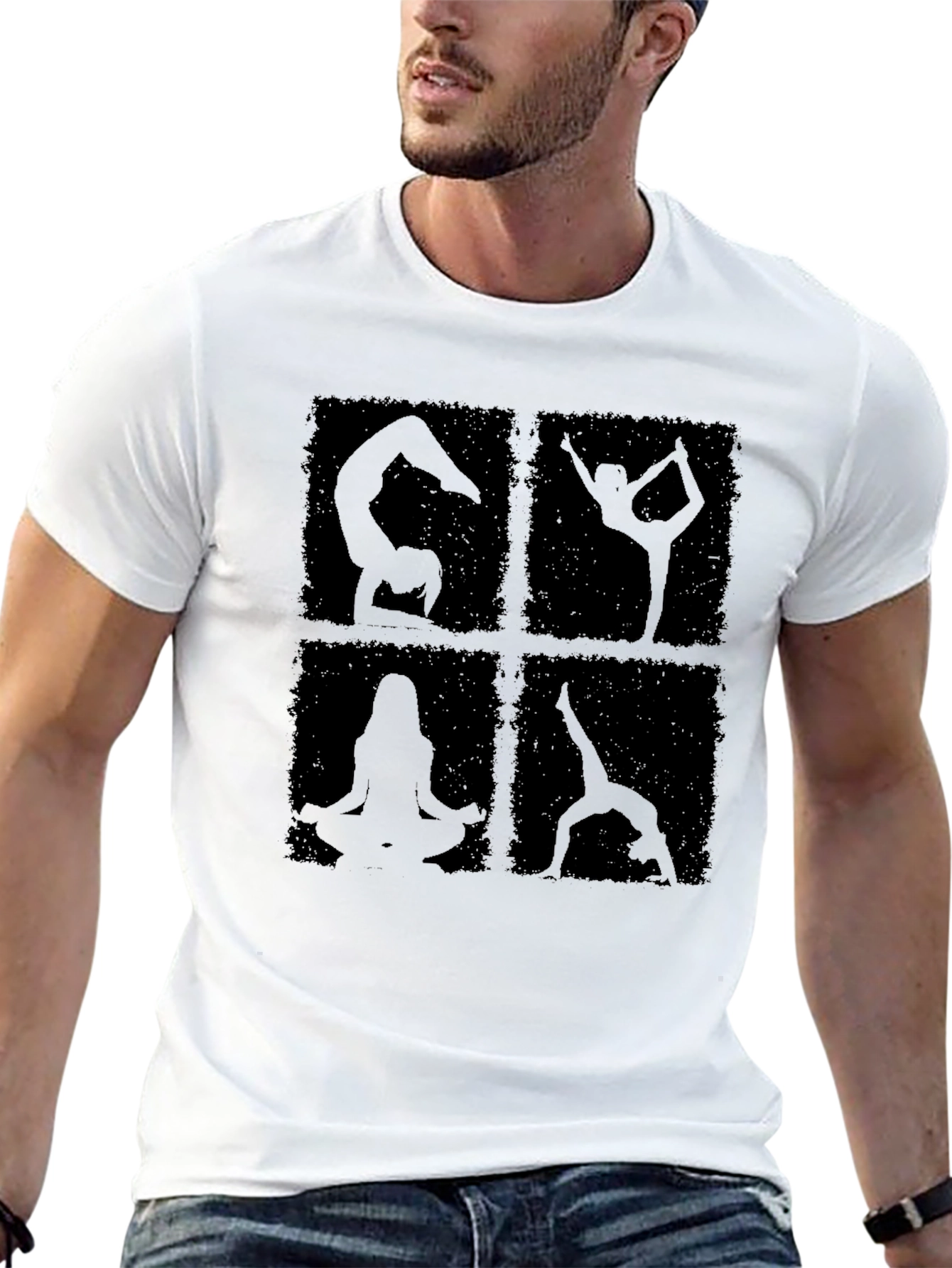 Yoga Pose Graphic Print T-Shirt