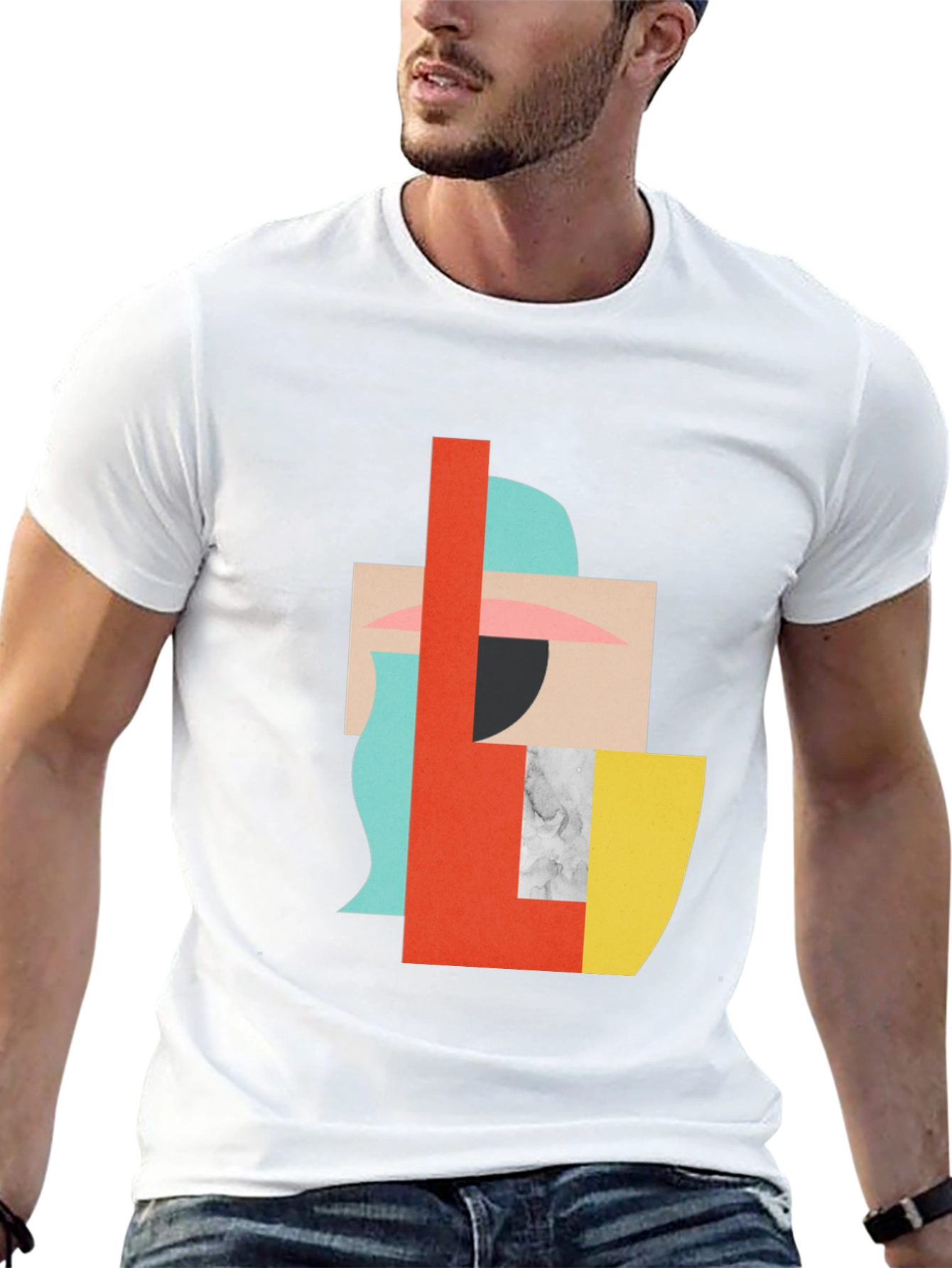Abstract Geometric Graphic Tee - Modern Art Shirt