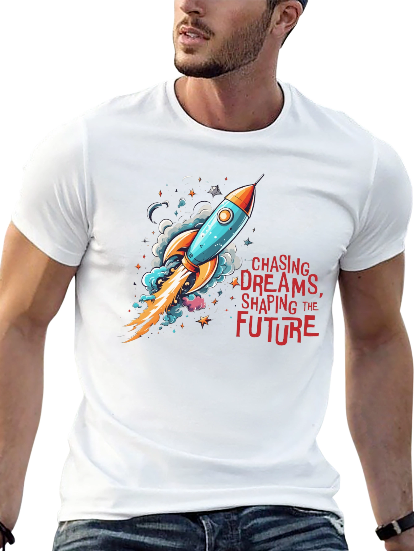 Chase Dreams Rocket Graphic Tee