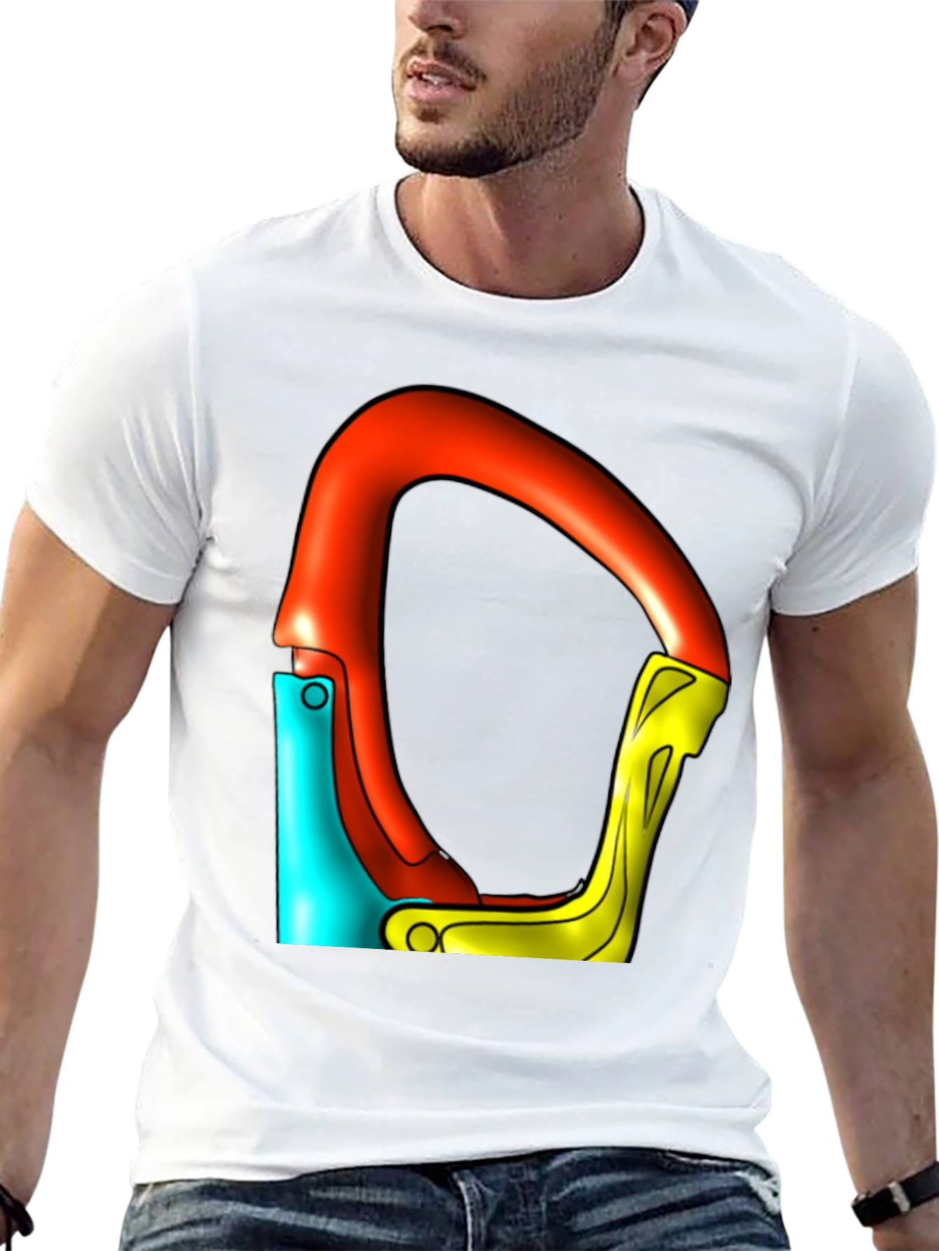 Colorful Carabiner Black T-Shirt