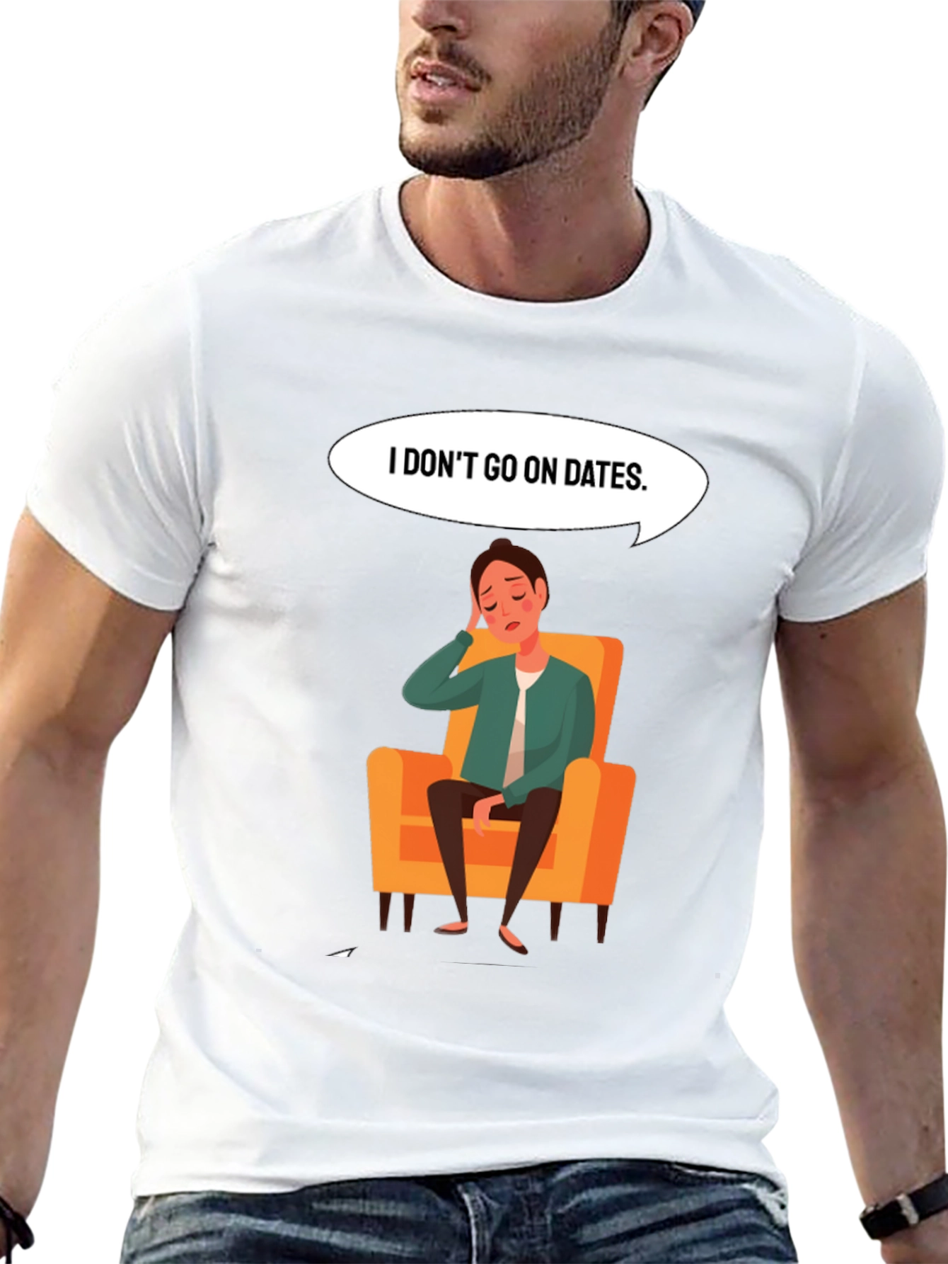 Mens I Dont Go On Dates Graphic Tee