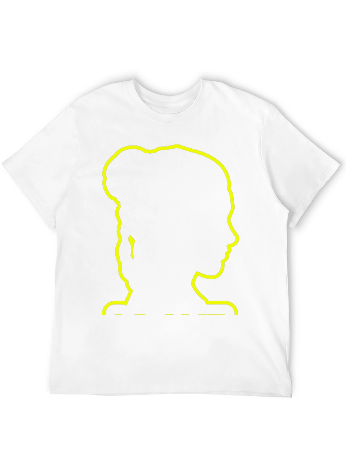 Silhouette Woman Bun Hair Black T-Shirt