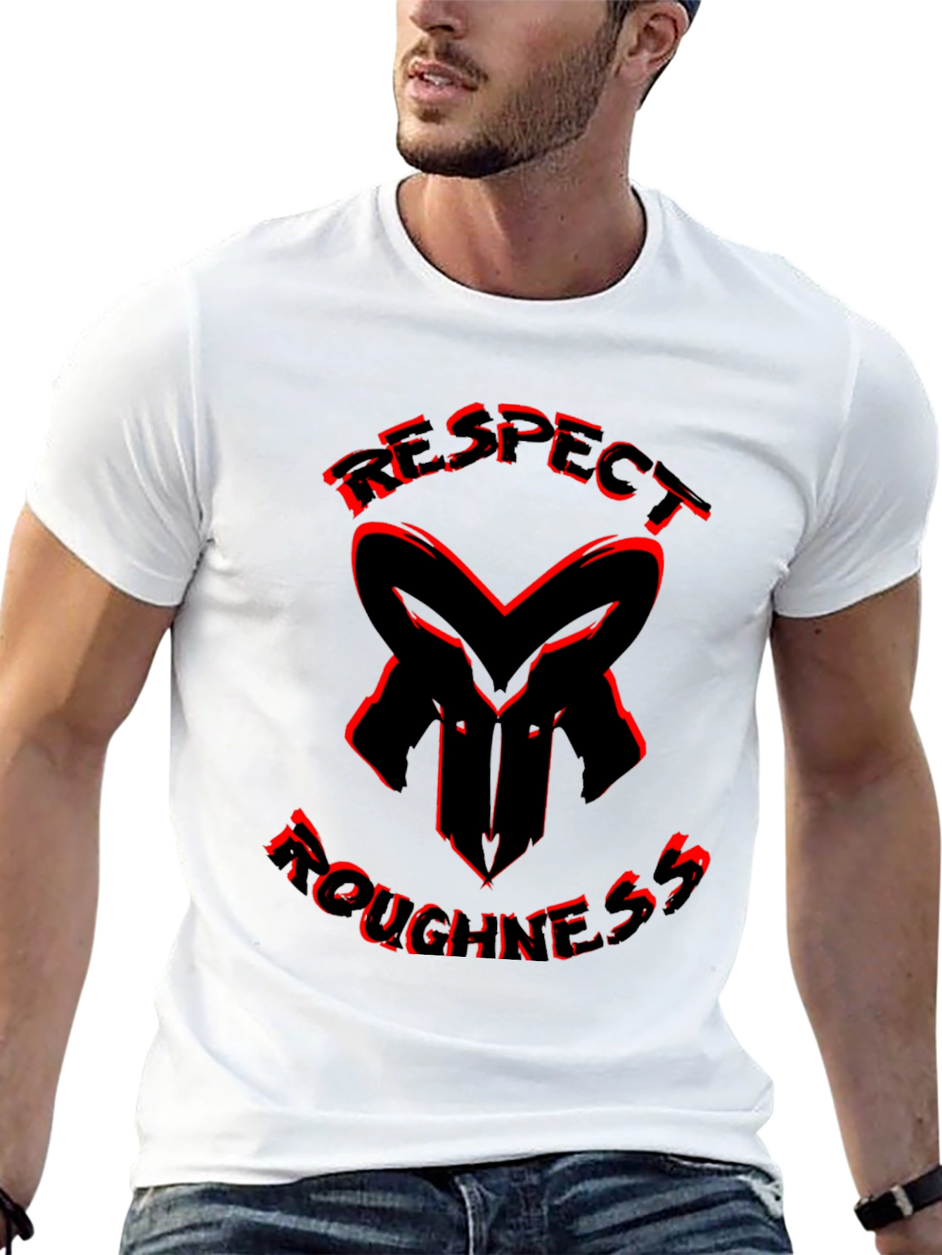 Respect Roughness Black Graphic Tee