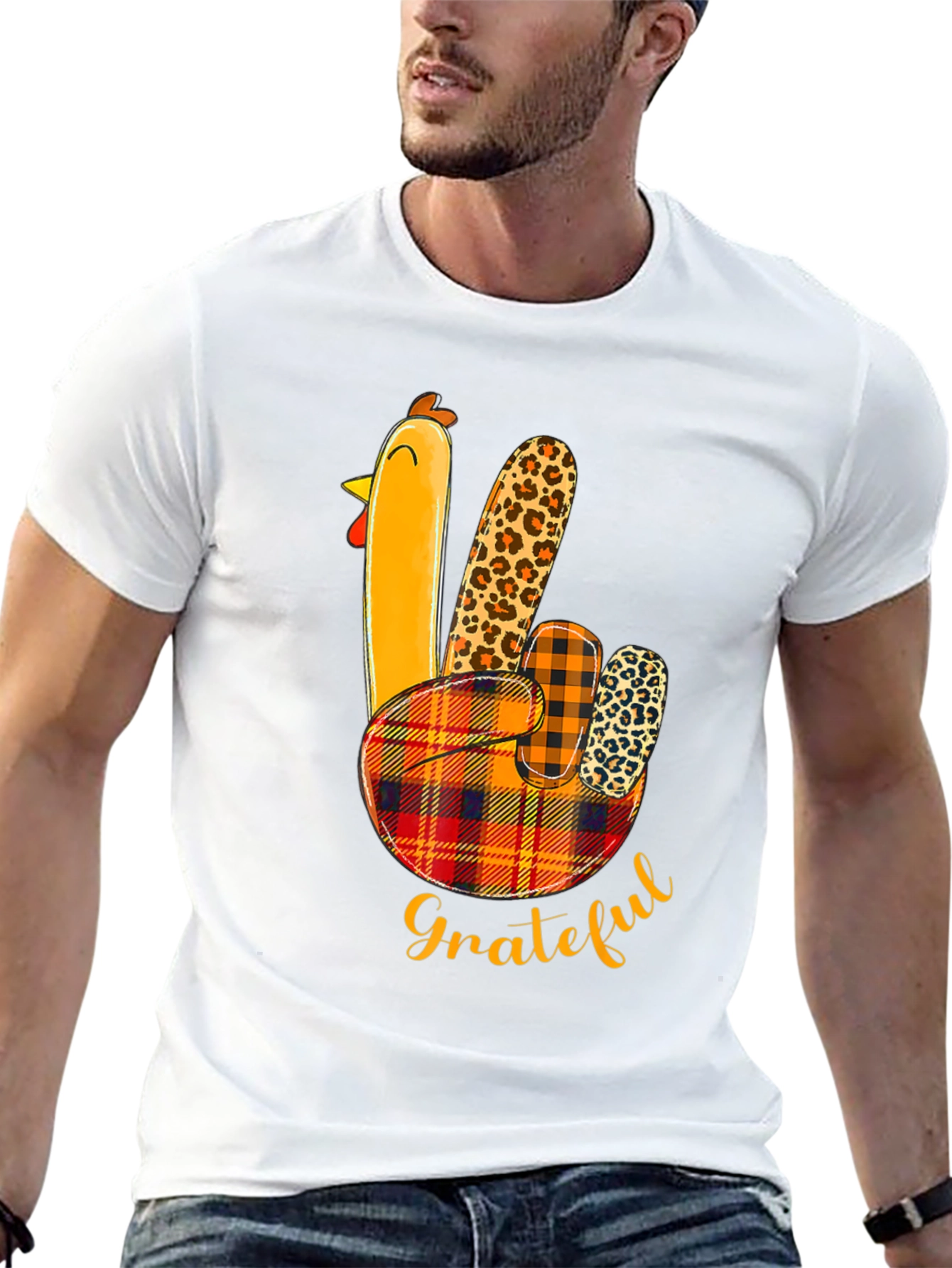 Thanksgiving Grateful Turkey Hand T-Shirt