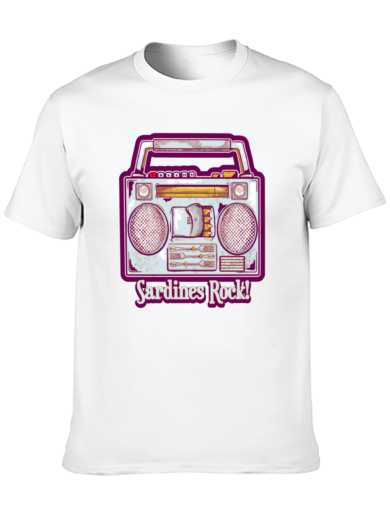 Sardines Rock Retro Boombox T-Shirt