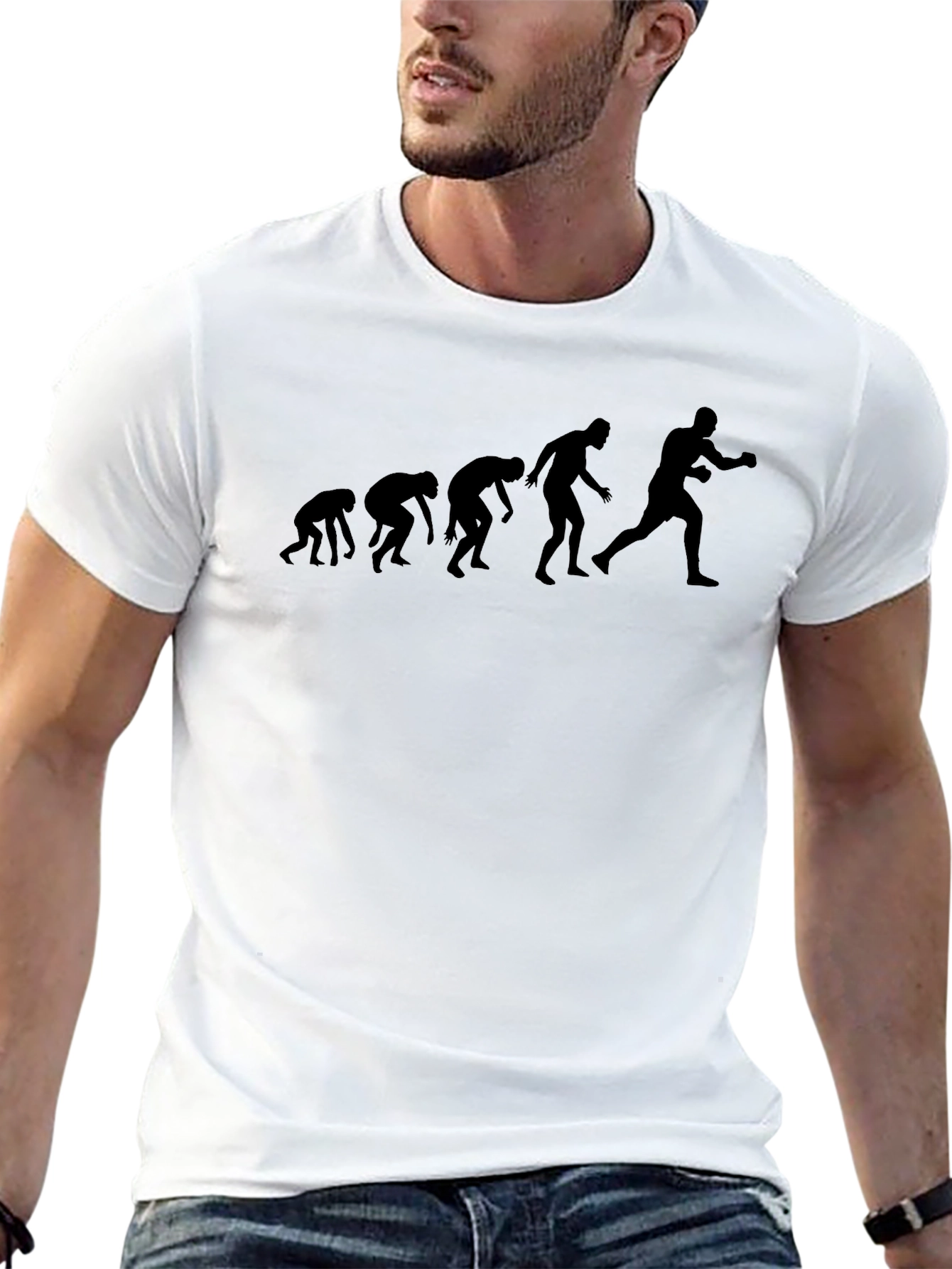 Evolution of Boxing T-Shirt - Black Graphic Tee