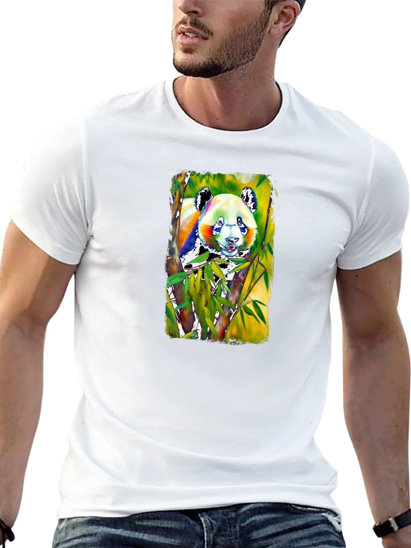 Panda Graphic Tee - Mens Black T-Shirt