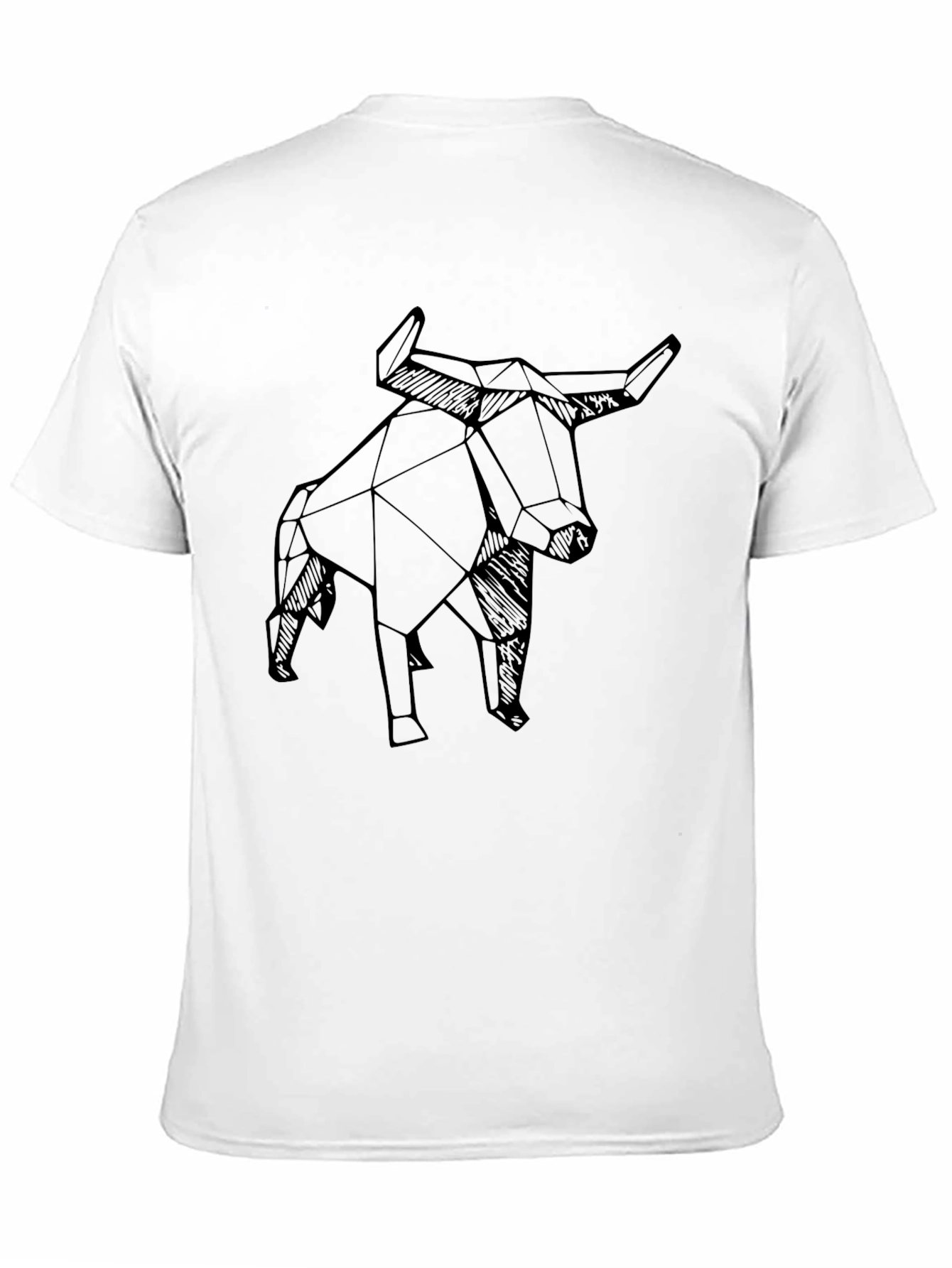 Geometric Bull Graphic Tee - Modern Menswear