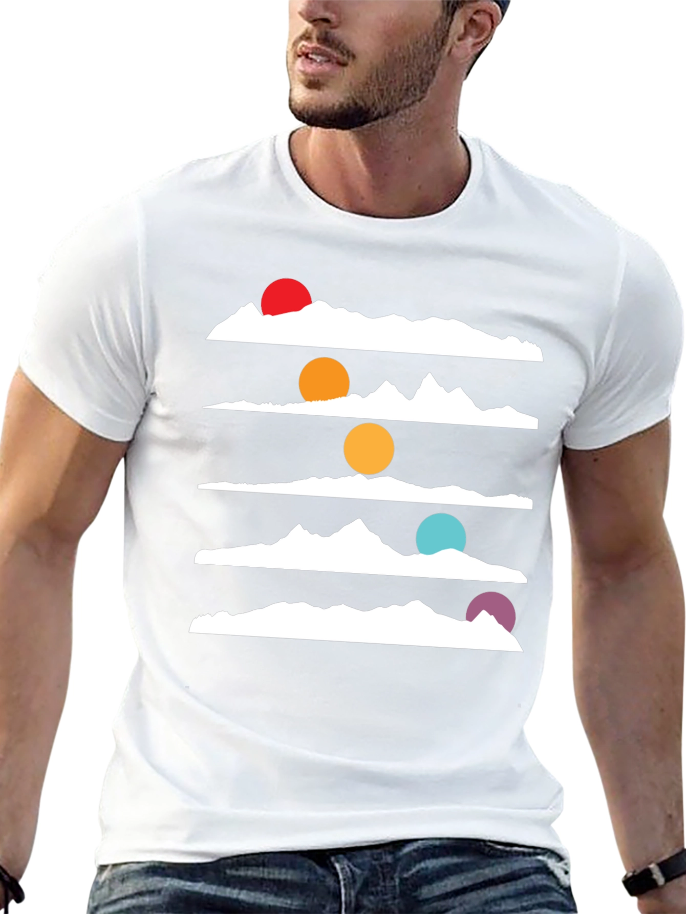 Mountain Range Horizon Graphic Tee - Black