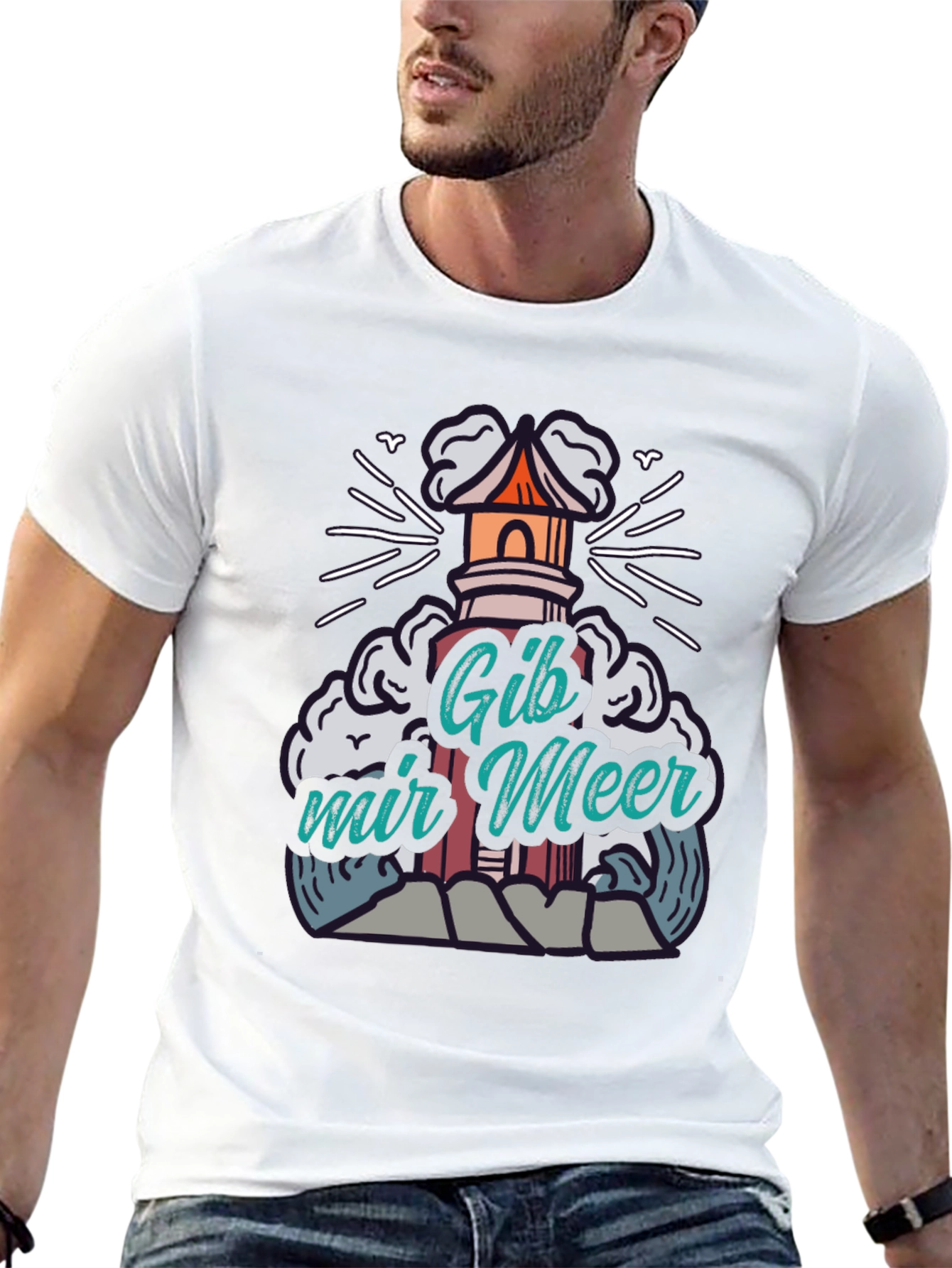 Gib Mir Meer Lighthouse T-Shirt - Unisex