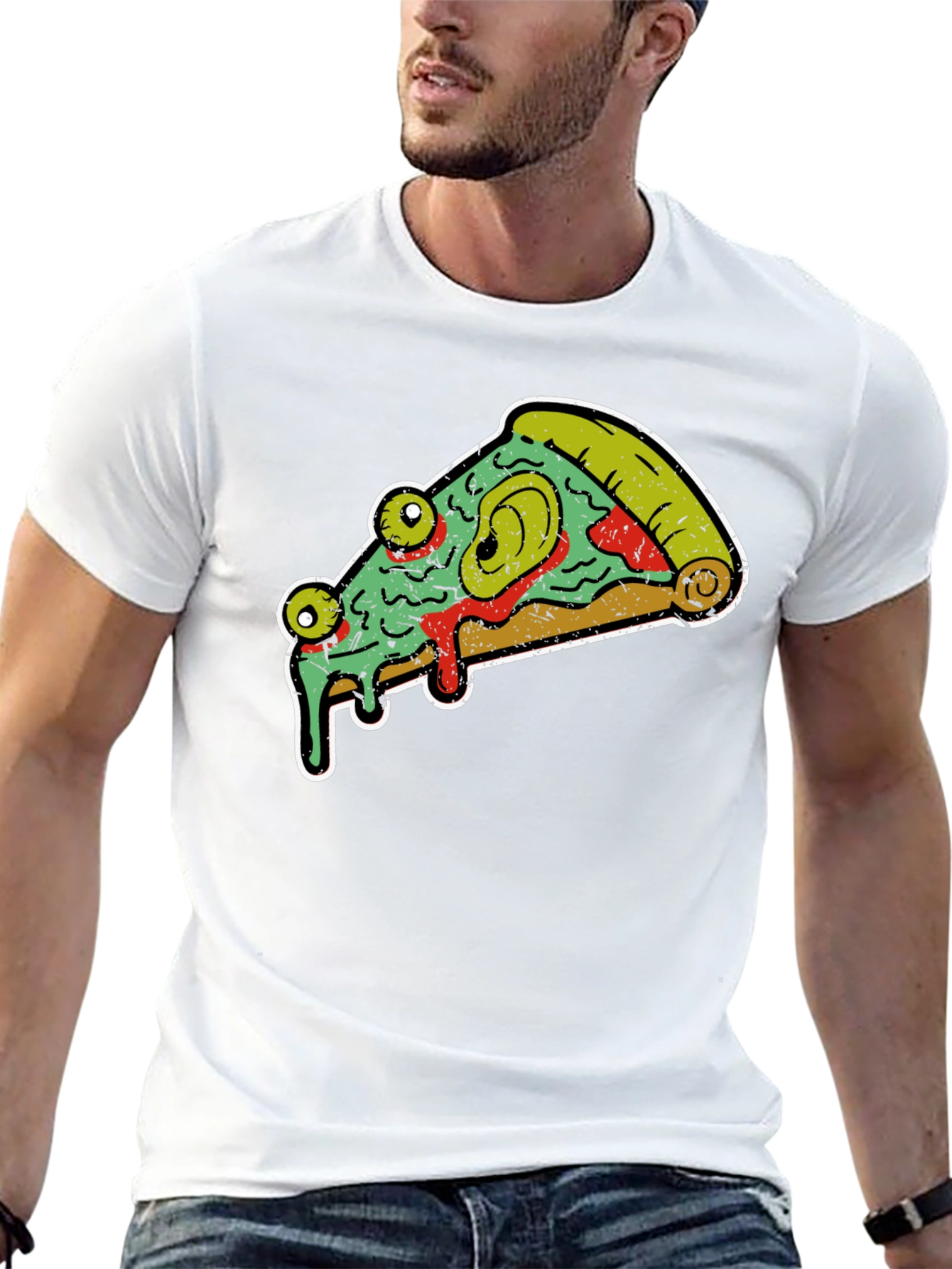 Eye-Catching Pizza Graphic Tee - Unique Design!